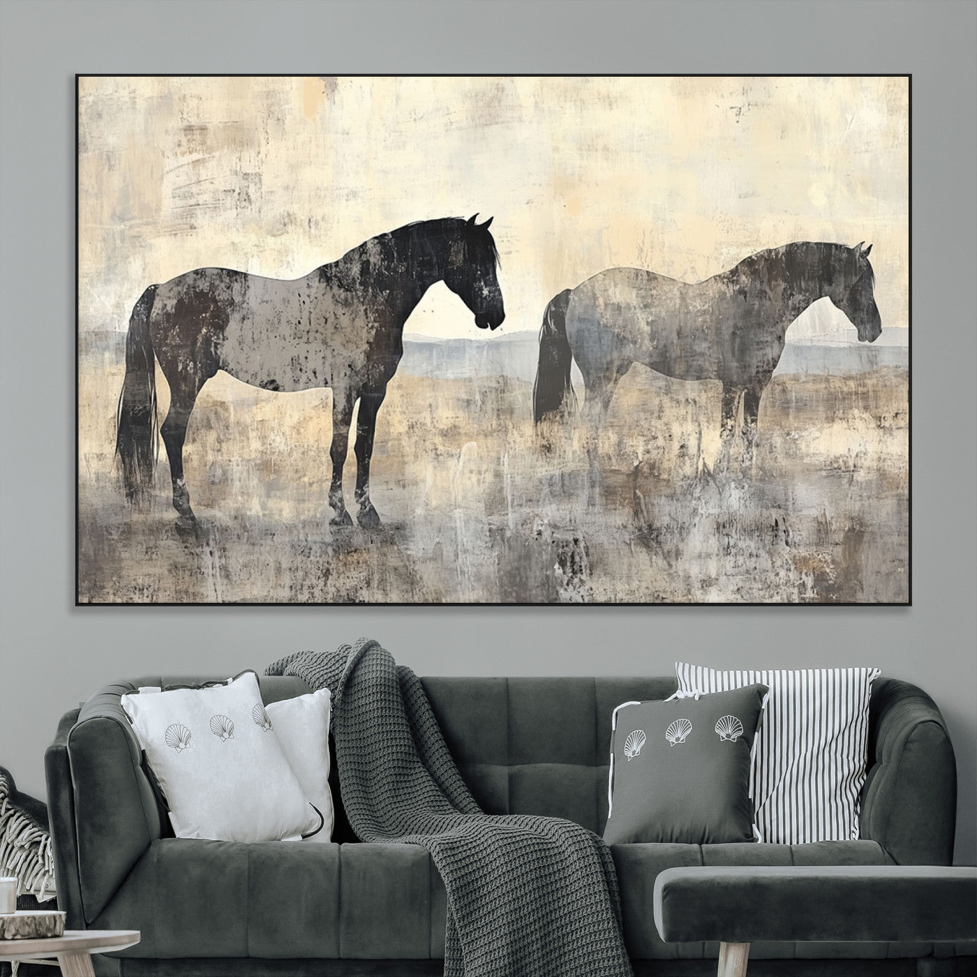 SEG-FC-51X34_Oversize - Vintage Horses Wall Art Canvas Print