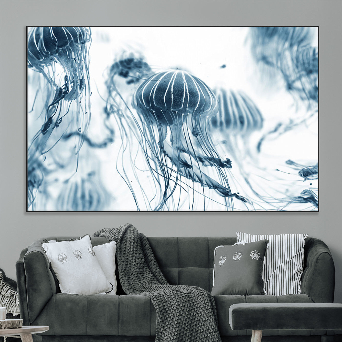 SEG-FC-51X34_Oversize - Abstract Jellyfish Canvas Print Wall Art