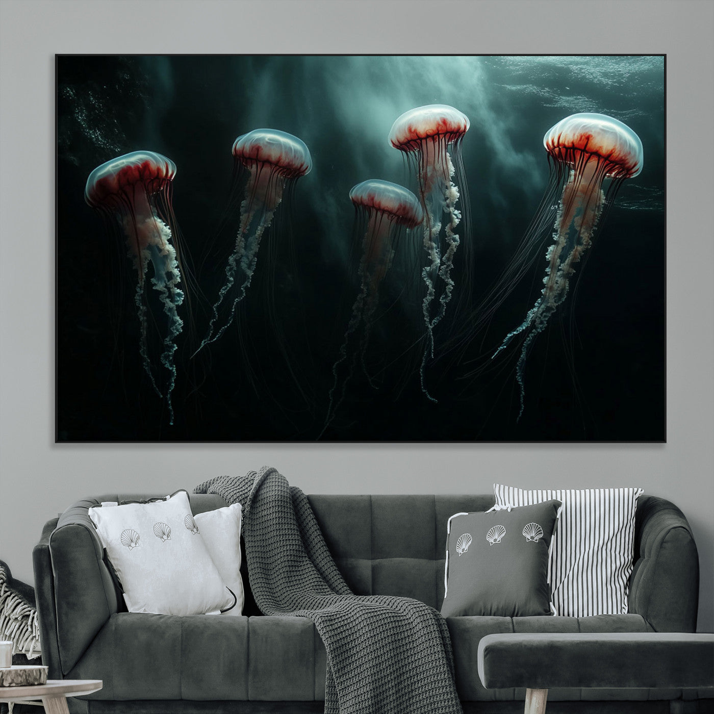 SEG-FC-51X34_Oversize - Abstract Jellyfish Wall Art Canvas Print
