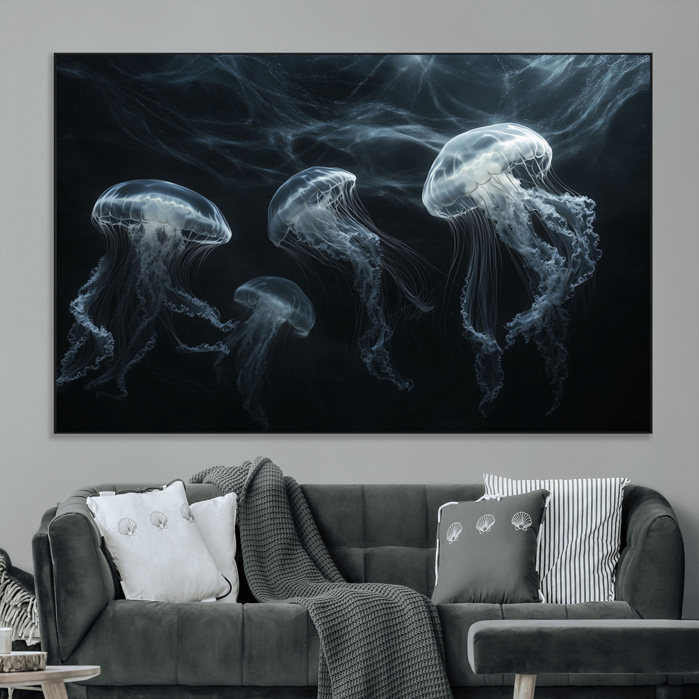 SEG-FC-51X34_Oversize - Jellyfish Wall Art Canvas Print, Elegant Wall Decor