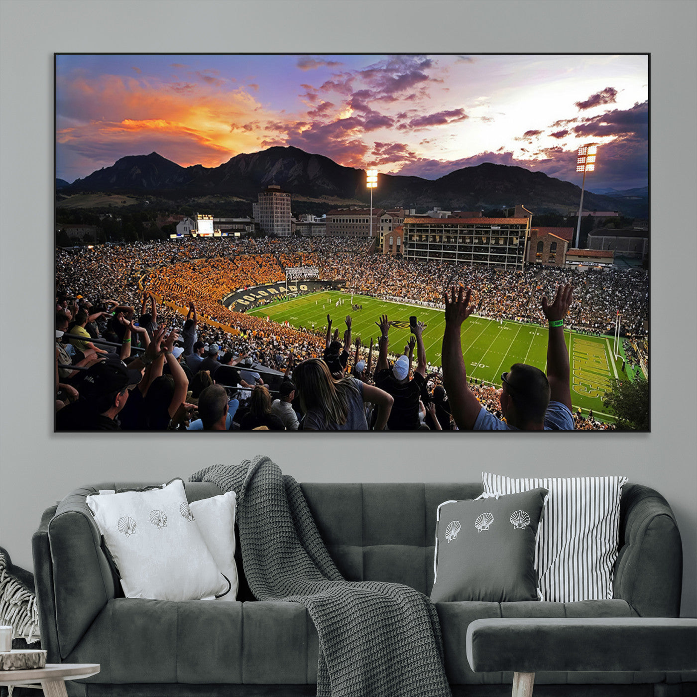 SEG-FC-51X34_Oversize - Folsom Field - University of Colorado Buffaloes Football Stadium Wall Art, Colorado Buffaloes Wall