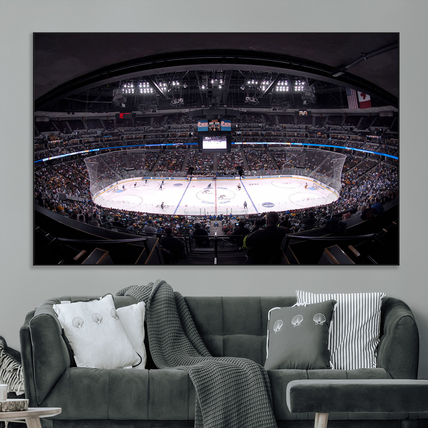 SEG-FC-51X34_Oversize - Ball Arena Denver Colorado Avalanche Hockey Team Wall Art Canvas Print - Denver Ice Hockey Stadium