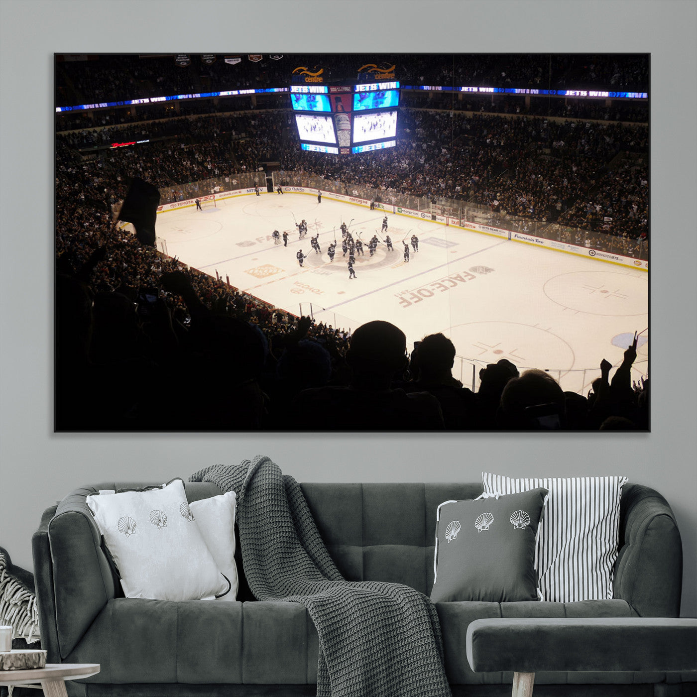 SEG-FC-51X34_Oversize - Canada Life Centre Wall Art | Winnipeg Jets Hockey Team Print Canvas | Ready to Hang | Winnipeg Wall