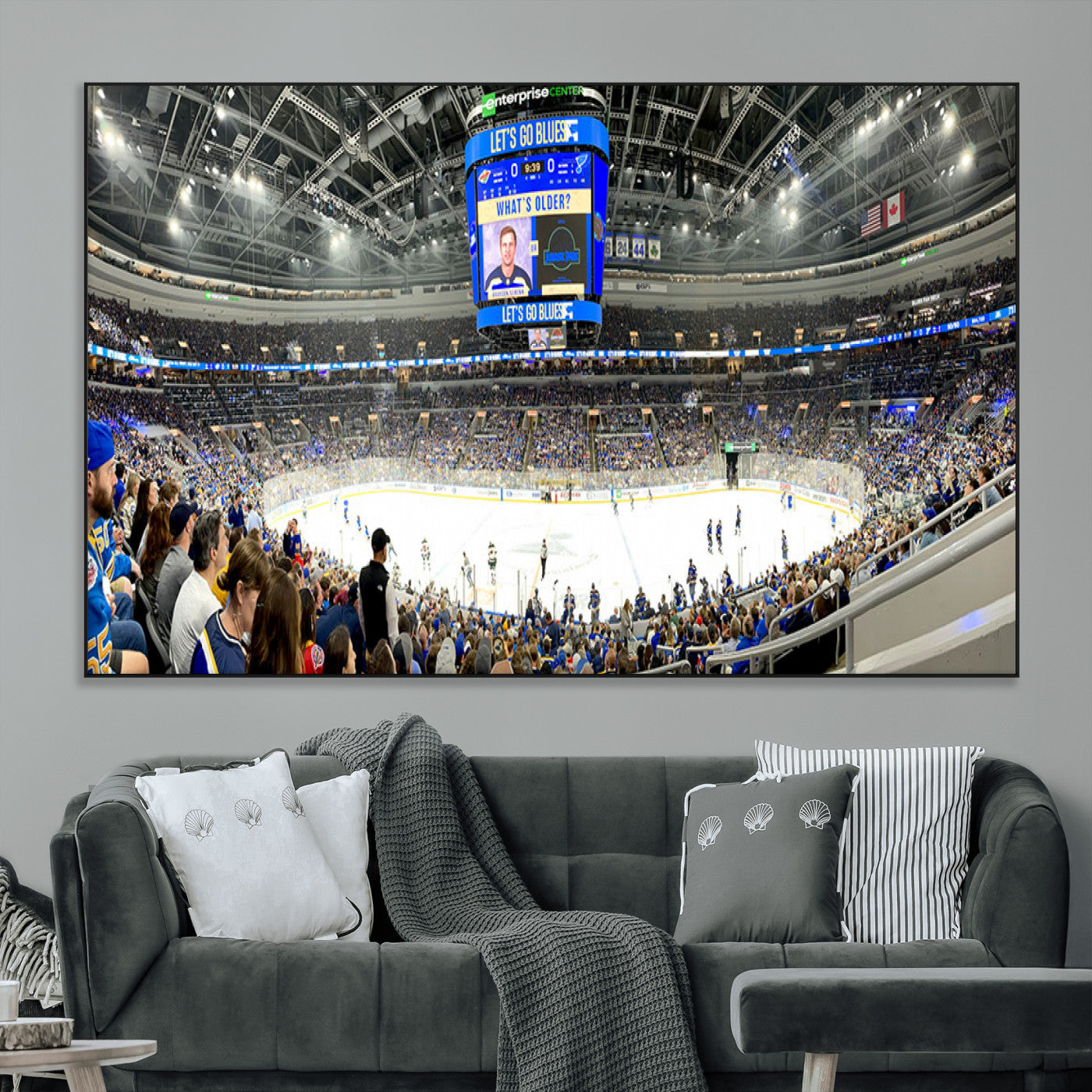 SEG-FC-51X34_Oversize - Enterprise Center | Missouri St. Louis Blues Ice Hockey Stadium Wall Art | Canvas Print | Ready to