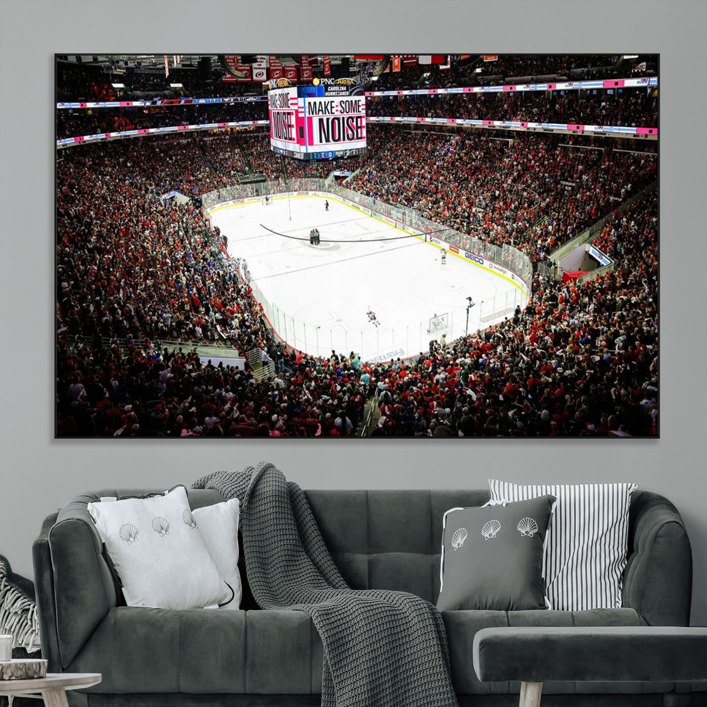 SEG-FC-51X34_Oversize - PNC Arena Raleigh North Carolina Hurricanes Hockey Stadium Wall Art Canvas, North Carolina
