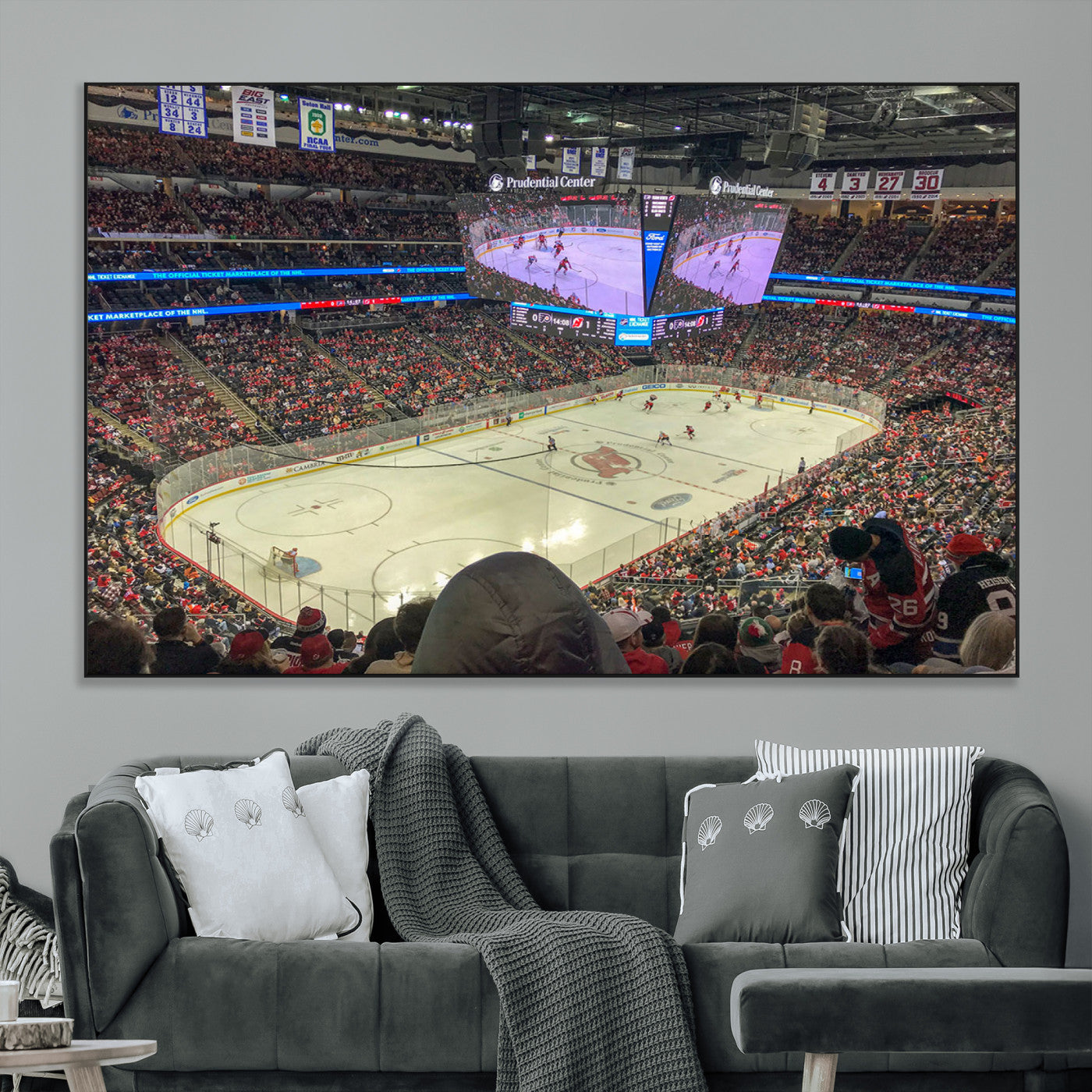 SEG-FC-51X34_Oversize - Prudential Center Newark New Jersey Devils Hockey Stadium, New Jersey Devils Hockey Stadium Canvas