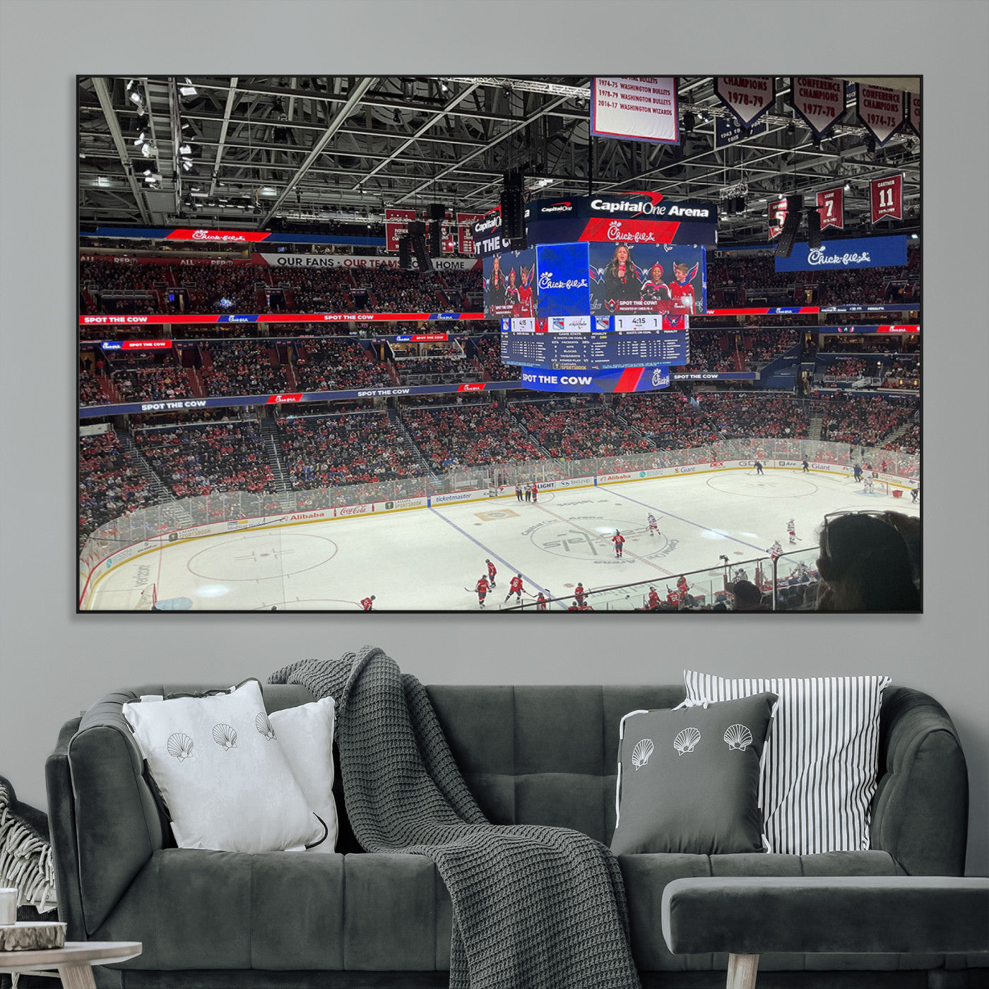 SEG-FC-51X34_Oversize - Washington Capitols New York Rangers Ice Hockey Game Stadium Wall Art Canvas Print