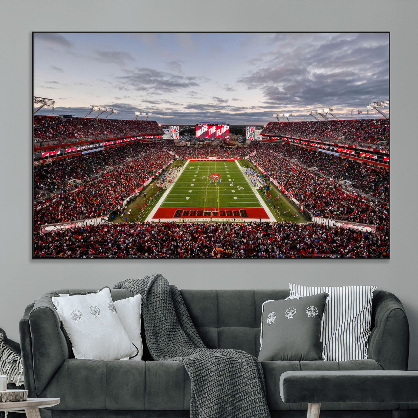 SEG-FC-51X34_Oversize - Florida Tampa Raymond James Stadium Wall Art Canvas Print - NFL Football Stadium Print Canvas