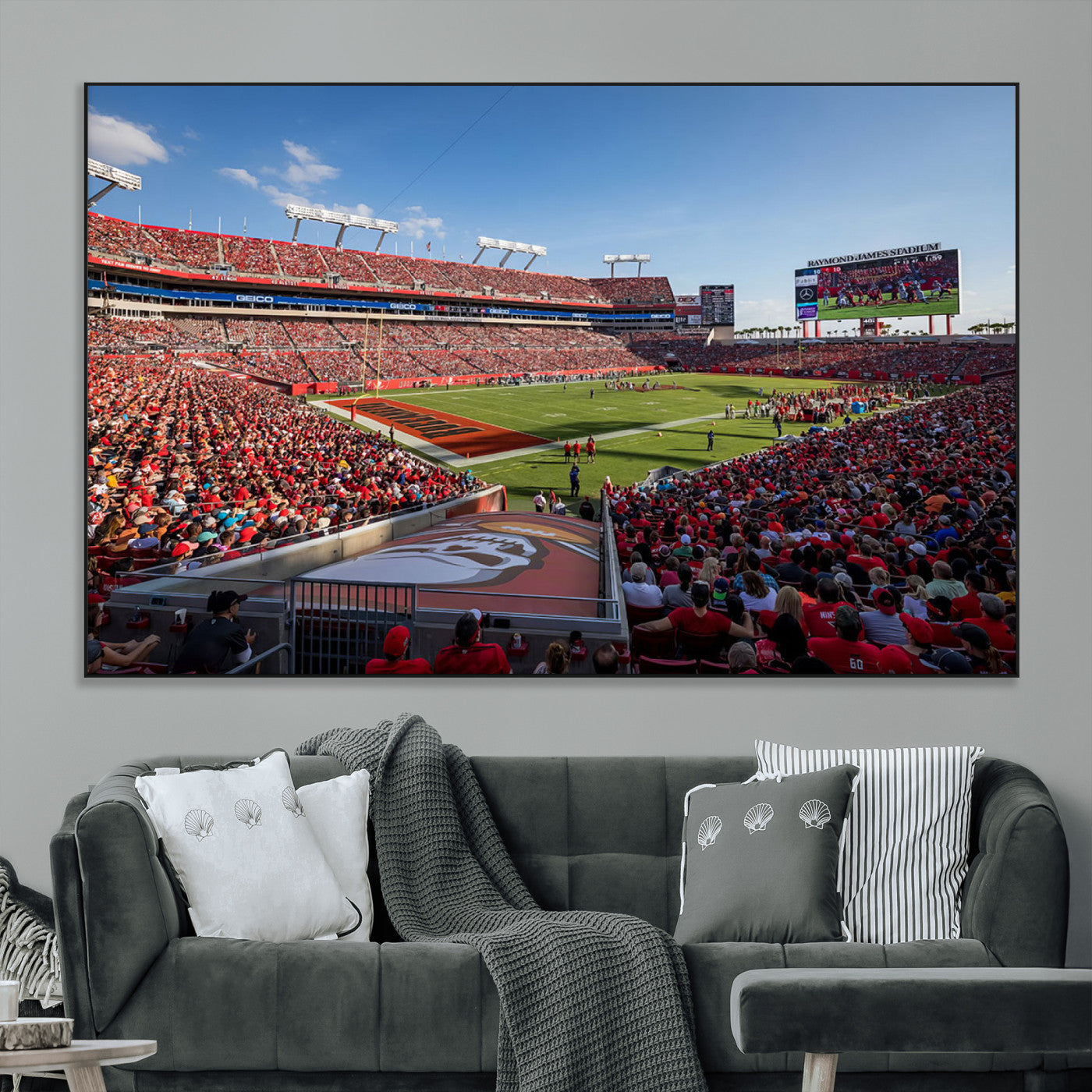SEG-FC-51X34_Oversize - Florida Tampa Raymond James Stadium Wall Art Canvas Print - NFL Football Stadium Print