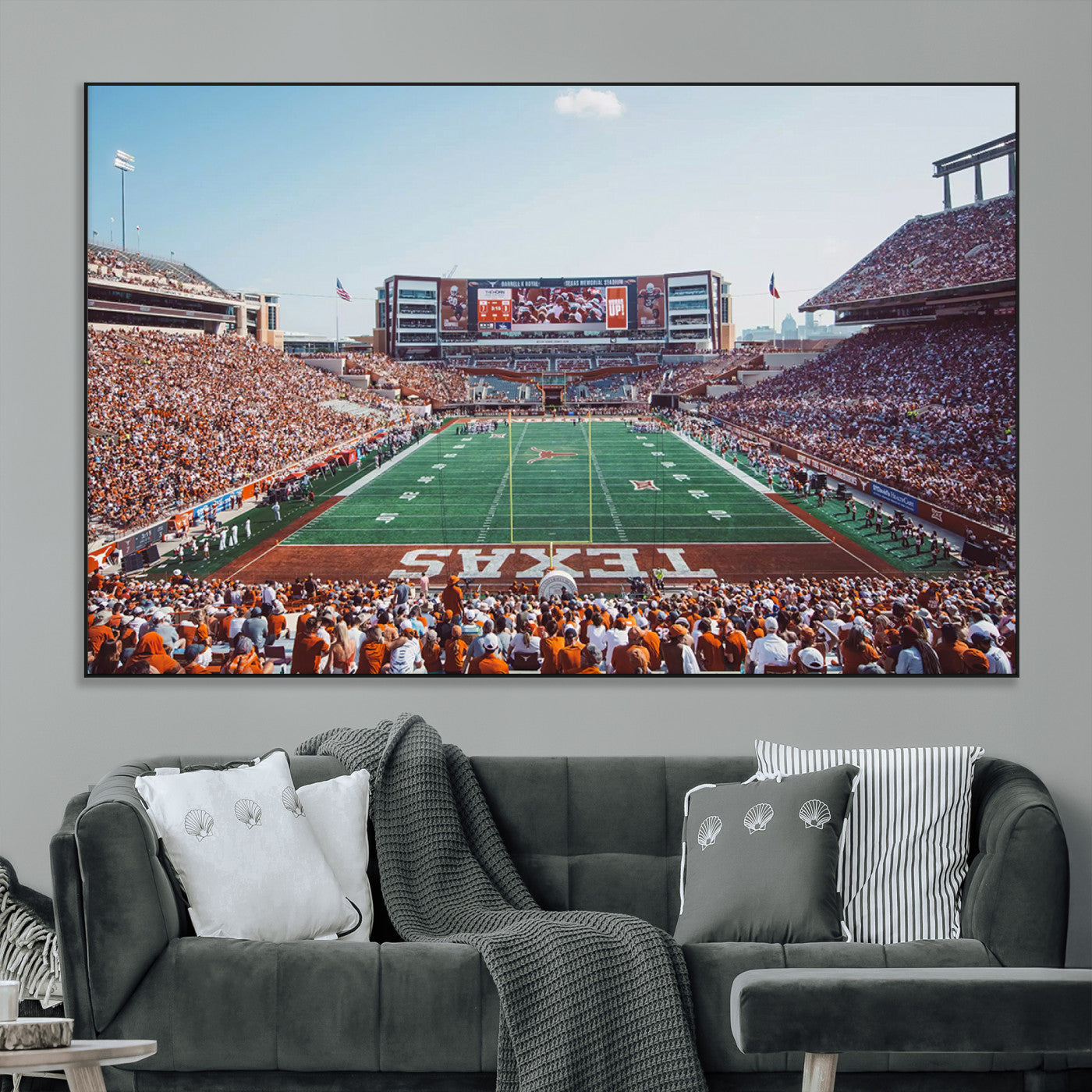 SEG-FC-51X34_Oversize - Framed Texas Memorial Stadium Canvas, University of Texas Longhorns Football Team Print - Austin