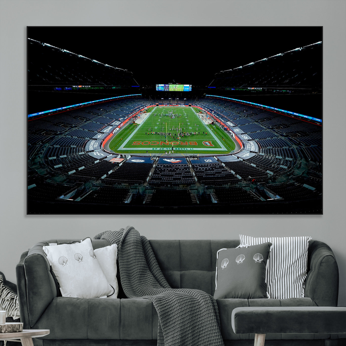 SEG-FC-51X34_Oversize - Denver Broncos Football Team Print Canvas- Denver Empower Field at Mile High Stadium Wall Art Canvas
