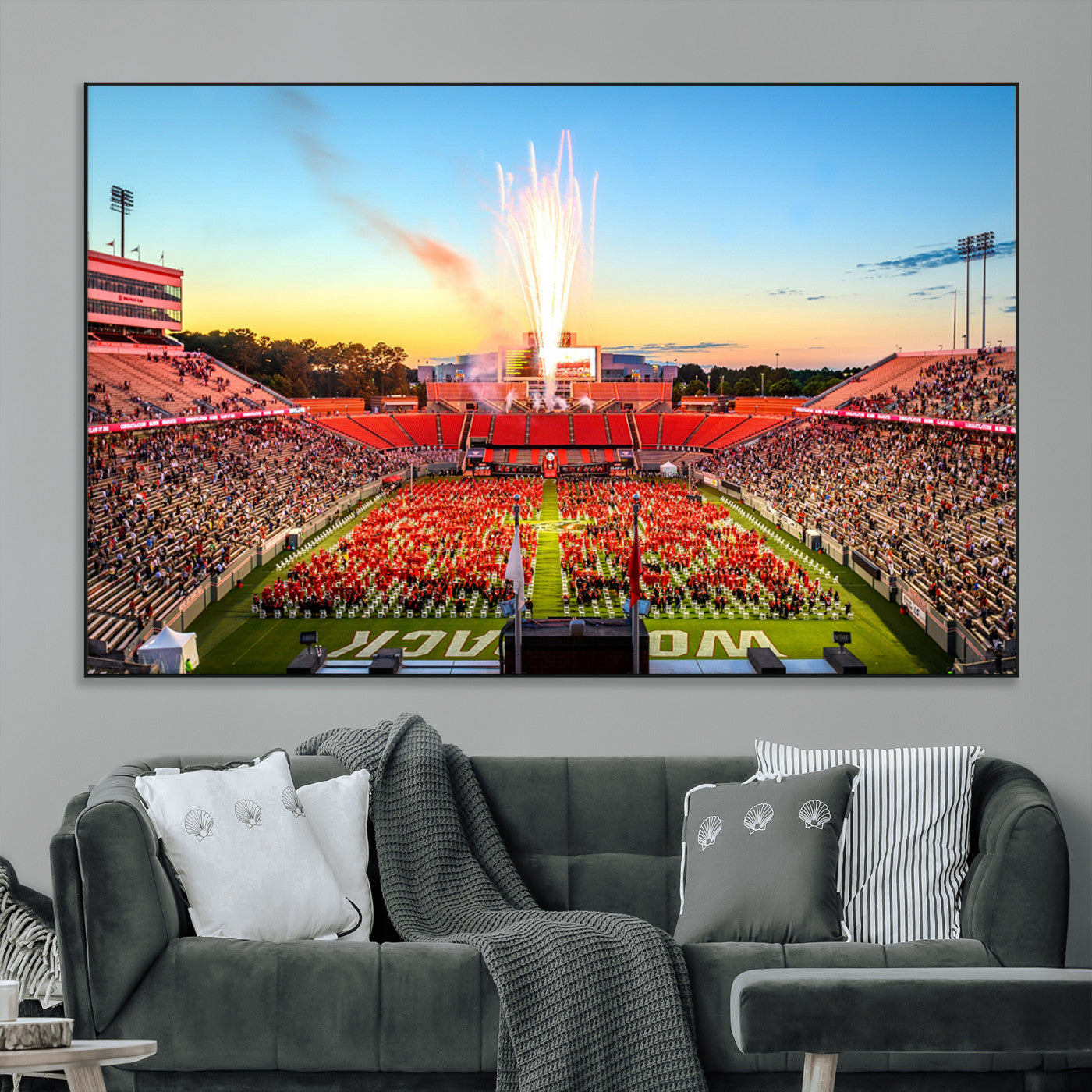 SEG-FC-51X34_Oversize - North Carolina State University Canvas Print, North Carolina State University Wolfpack Football Team