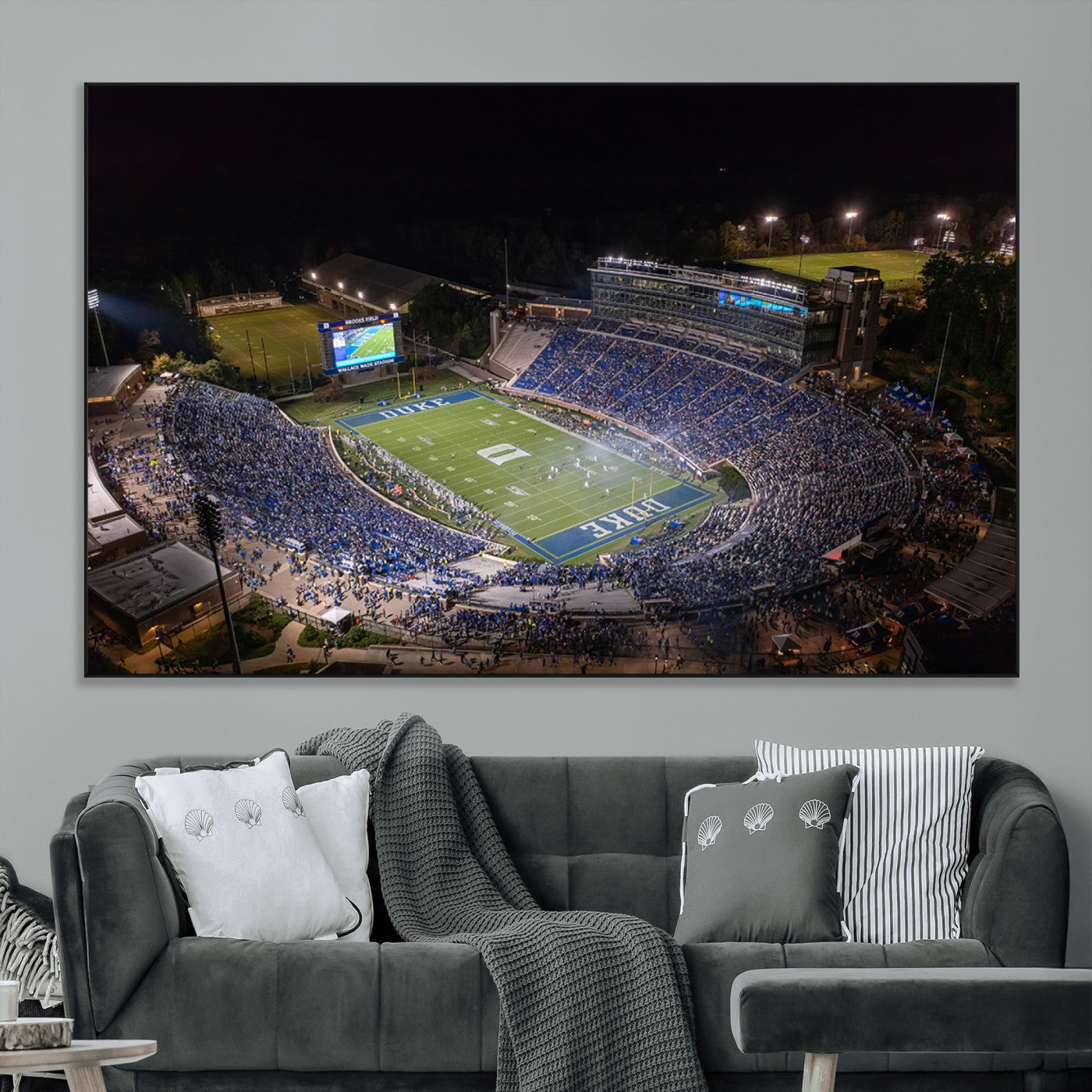 SEG-FC-51X34_Oversize - Duke University Blue Devils Football Print Canvas - Durham Wallace Wade Stadium Wall Art Canvas