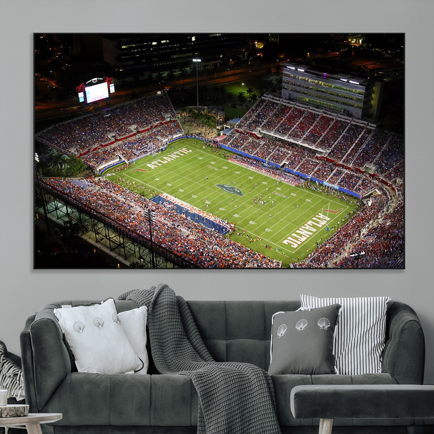 SEG-FC-51X34_Oversize - Florida Atlantic University Owls Canvas Print, Football Team Print - Boca Raton FAU Stadium Wall Art