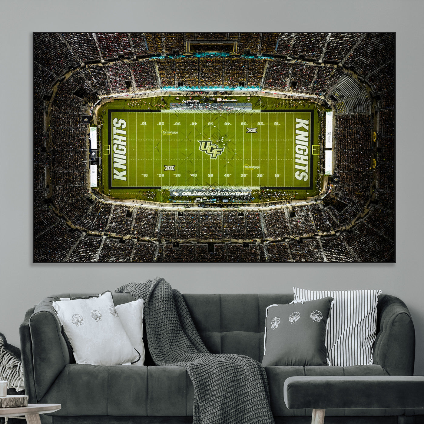 SEG-FC-51X34_Oversize - UCF Knights Football Team Print - Orlando FBC Mortgage Stadium Wall Art, UCF Knights Canvas Print