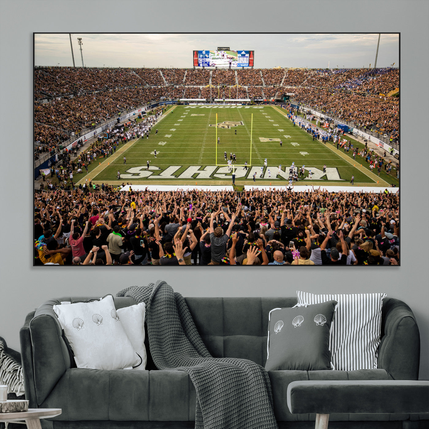 SEG-FC-51X34_Oversize - UCF Knights Football Team Print - Orlando FBC Mortgage Stadium Canvas Print
