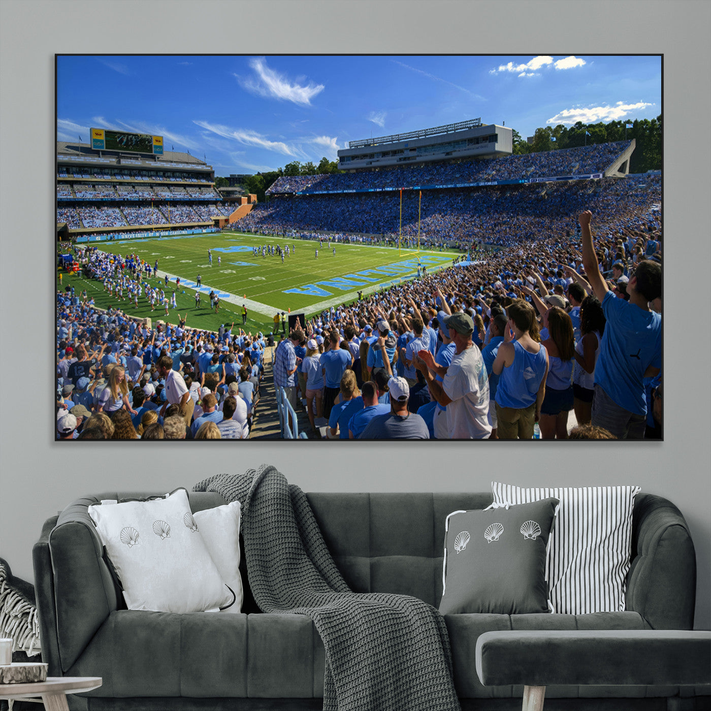 SEG-FC-51X34_Oversize - University of North Carolina Tar Heels Team Canvas Print - Chapel Hill Kenan Memorial Stadium Wall