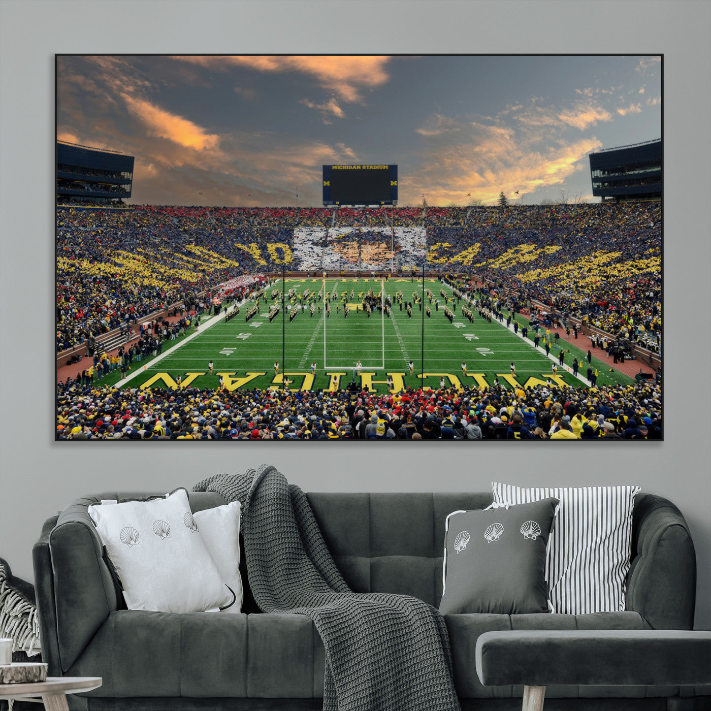 SEG-FC-51X34_Oversize - University of Michigan Wolverines Print Canvas, Football Team Print - Ann Arbor Michigan Stadium