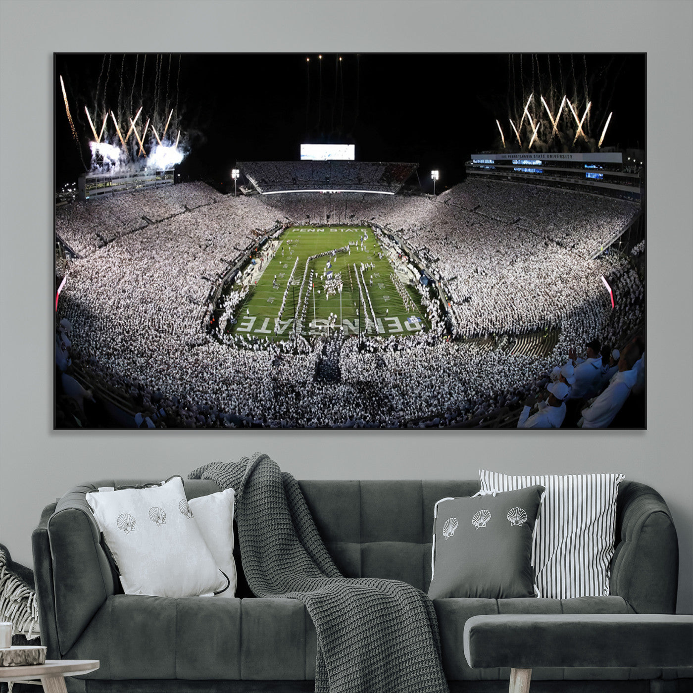 84537-MGV-CV-36X24-Penn State Beaver Stadium Canvas Wall Art - Nittany Lions Football Print
