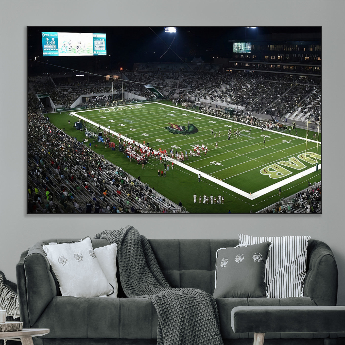 SEG-FC-51X34_Oversize - UAB Blazers Football Team Print - Birmingham Protective Stadium Wall Art Canvas Print