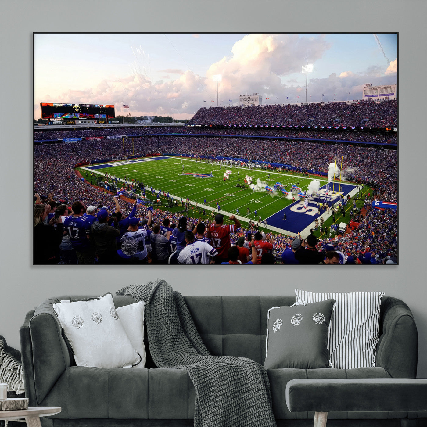 SEG-FC-51X34_Oversize - Buffalo Bills Football Team Print - Buffalo Highmark Stadium Wall Art Canvas Print