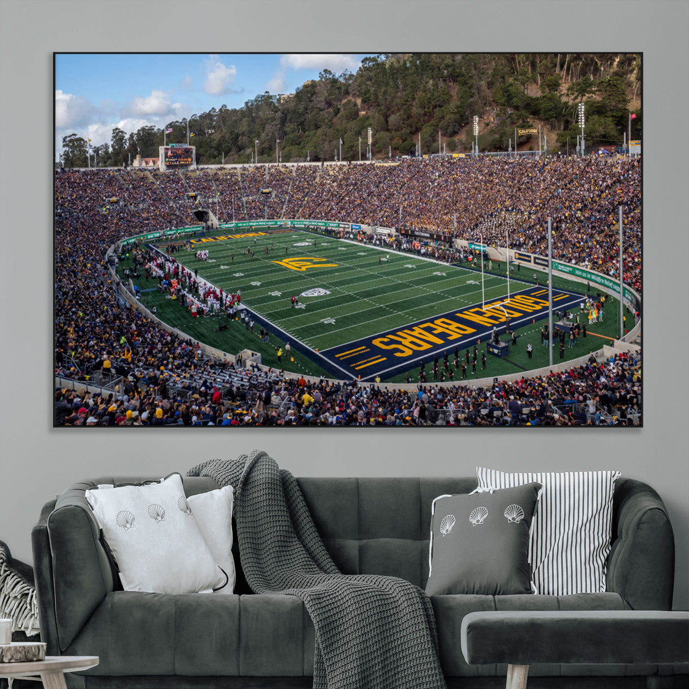 SEG-FC-51X34_Oversize - University of California Golden Bears Football Team Print - Berkeley California Memorial Stadium Art