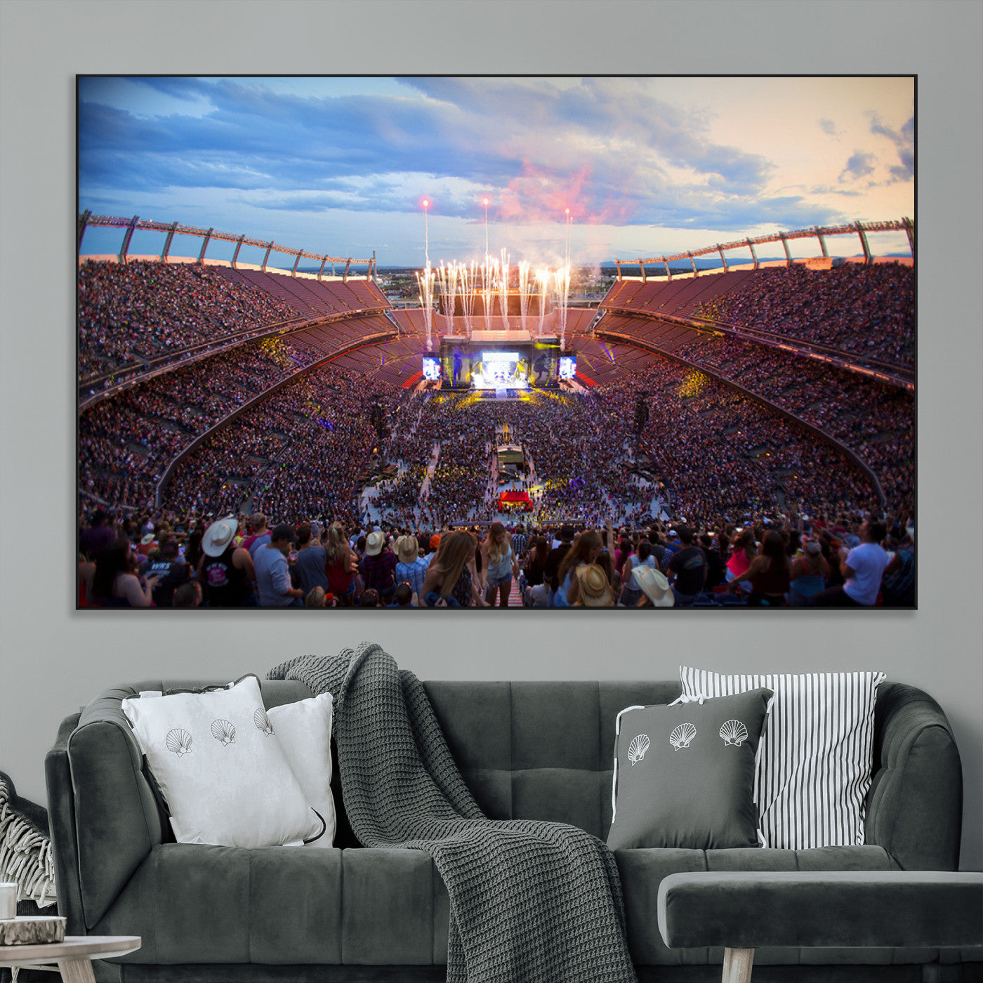 SEG-FC-51X34_Oversize - Denver Broncos Football Team Print Canvas- Empower Field at Mile High Stadium Wall Art Canvas Print