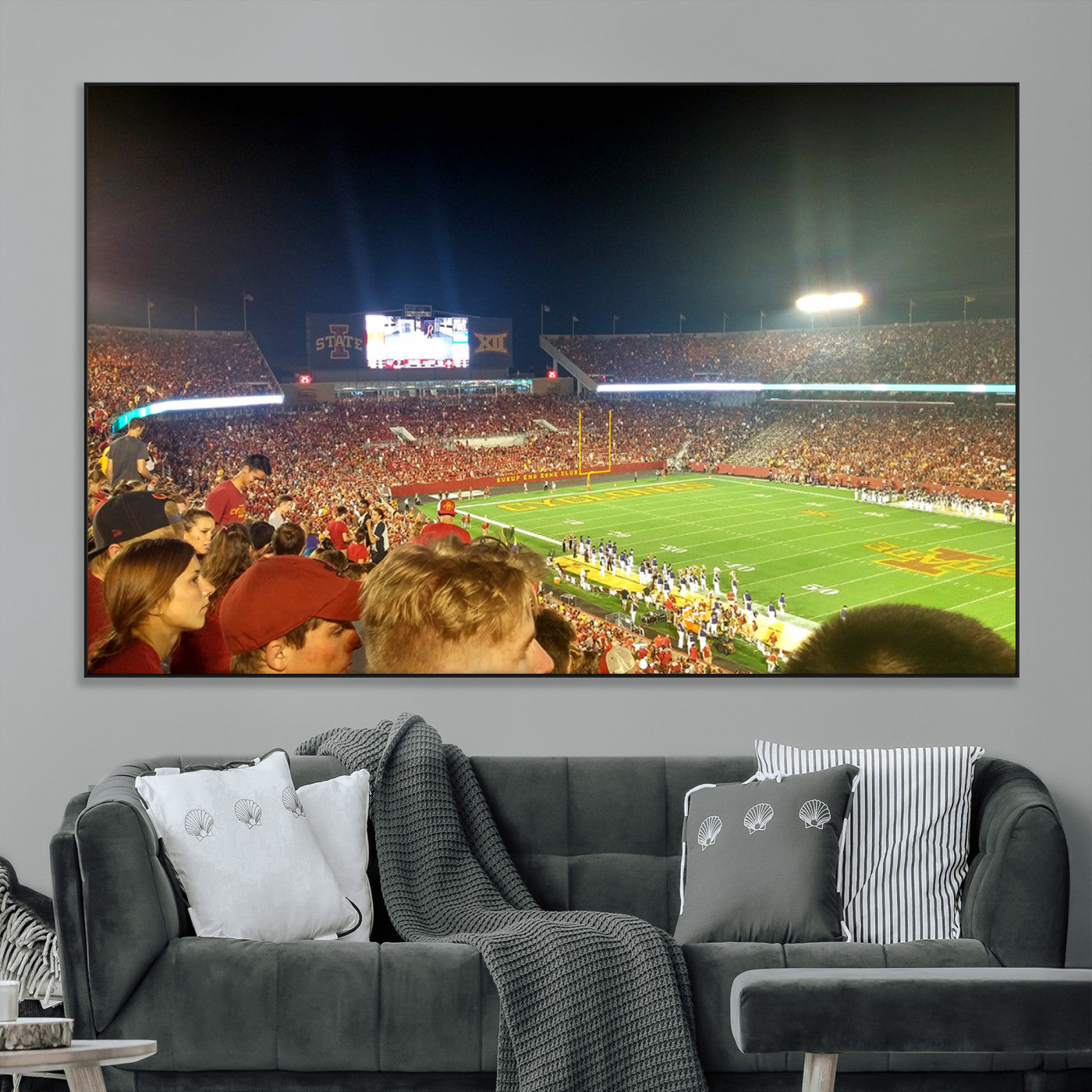 SEG-FC-51X34_Oversize - Iowa State University Cyclones Art Print, Football Team Print - Jack Trice Stadium Ames Wall Art