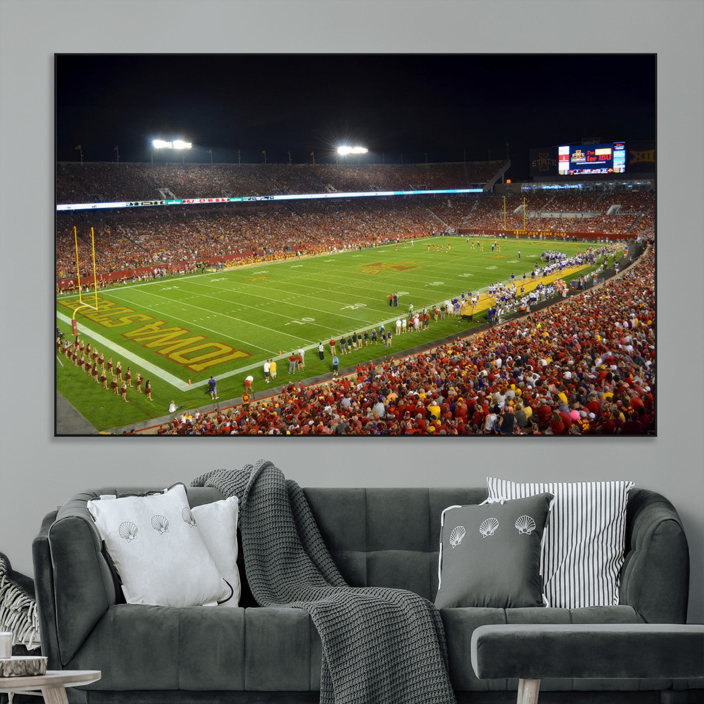 SEG-FC-51X34_Oversize - Iowa State University Cyclones Football Team Print - Ames Jack Trice Stadium Canvas Print