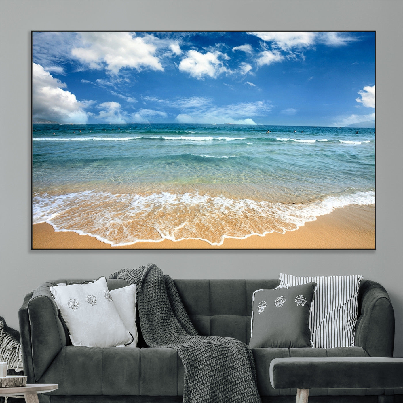 SEG-FC-51X34_Oversize - Sea View From the Beach Canvas Print