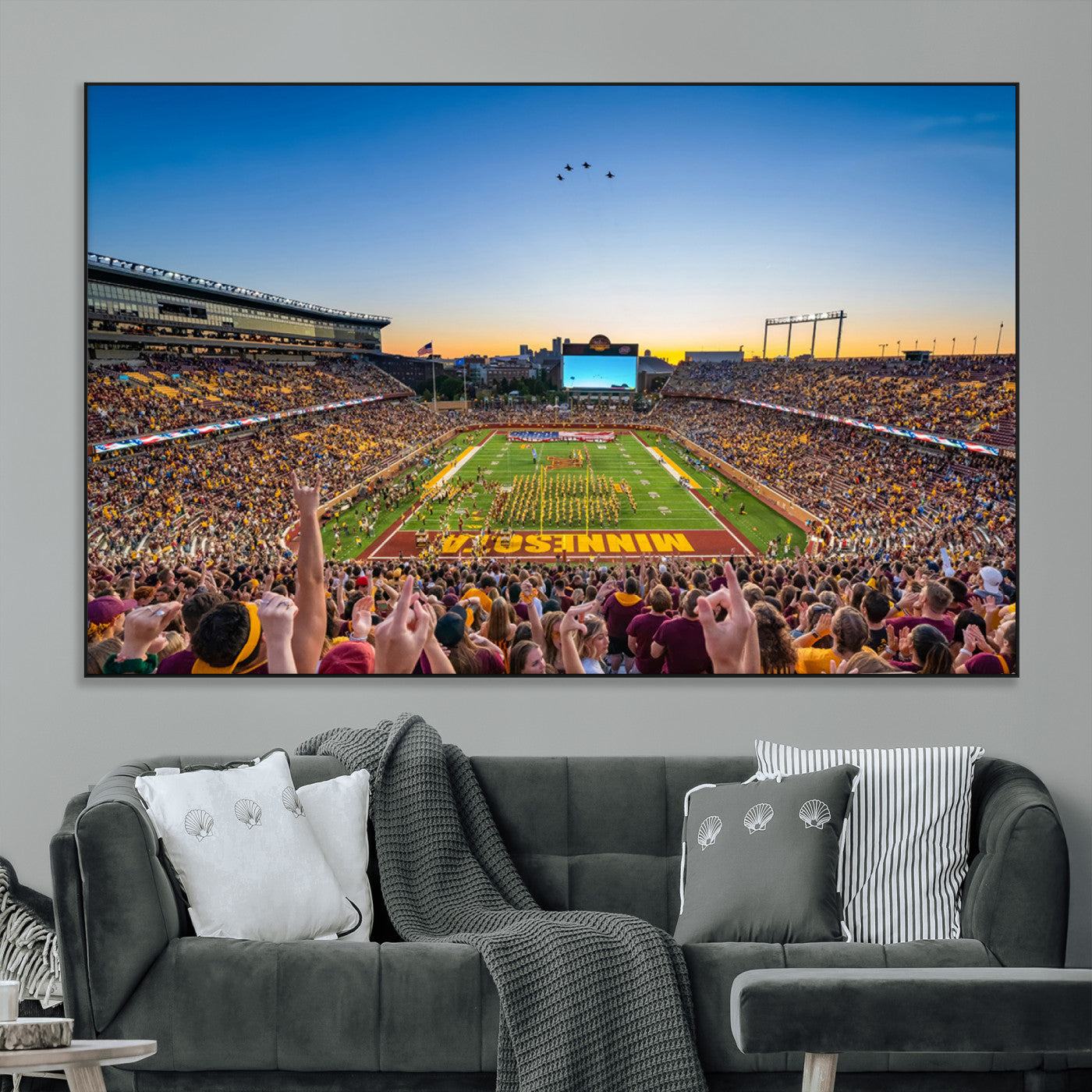 SEG-FC-51X34_Oversize - University of Minnesota Golden Gophers Art Print, Football Team Print - Minneapolis Huntington Bank
