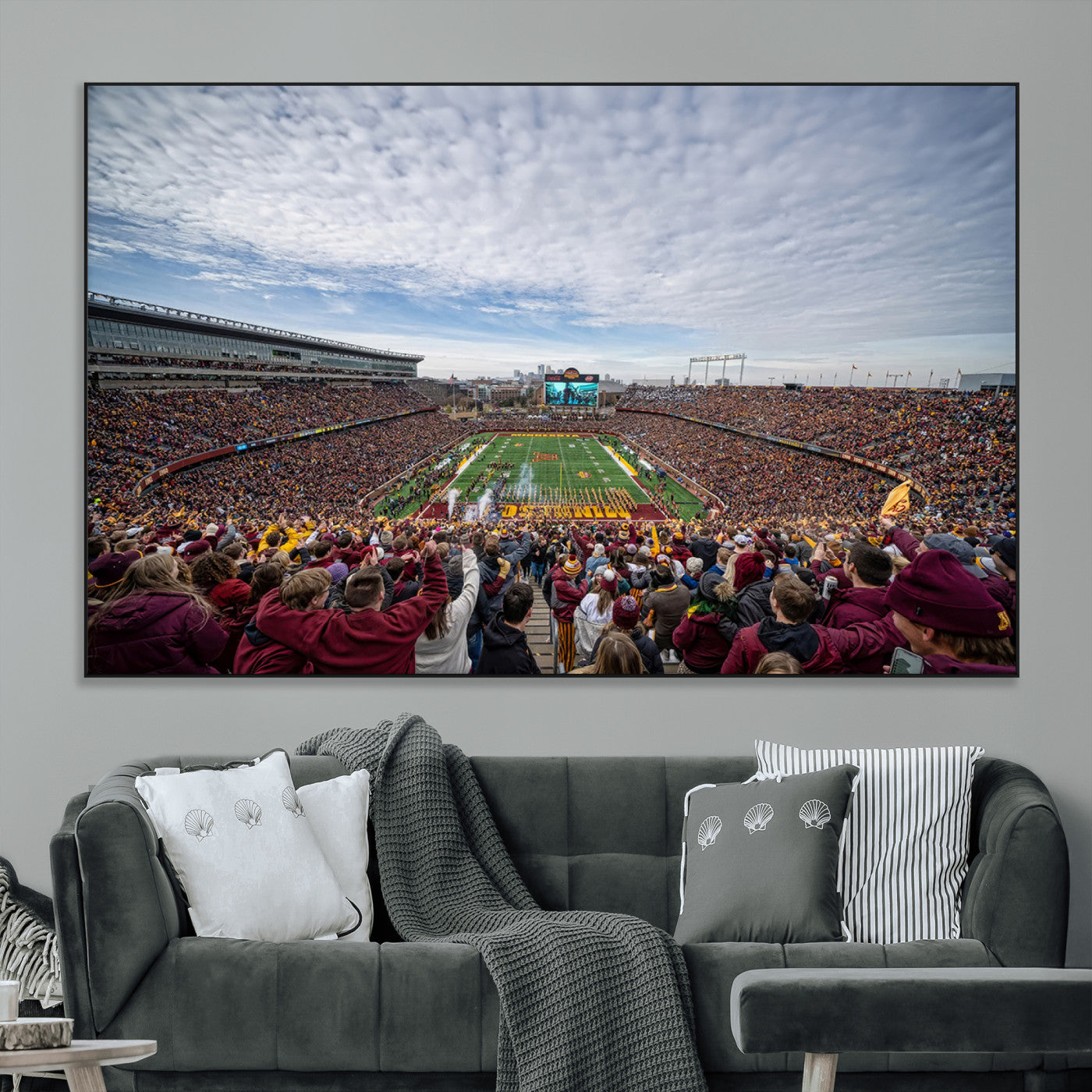 SEG-FC-51X34_Oversize - University of Minnesota Golden Gophers Football Team Print - Minneapolis Huntington Bank Stadium Art