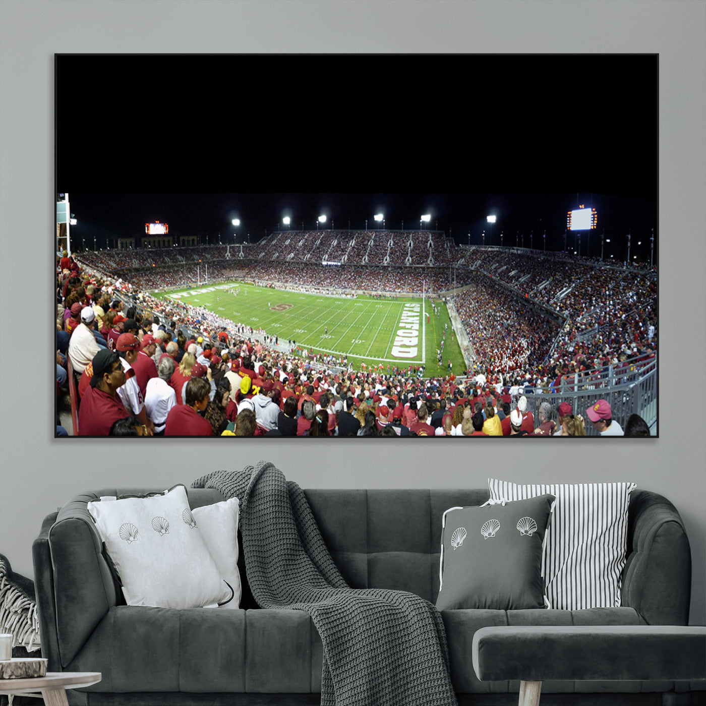 SEG-FC-51X34_Oversize - Stanford University Cardinal Football Team Print - Stanford Stadium Wall Art Canvas Print