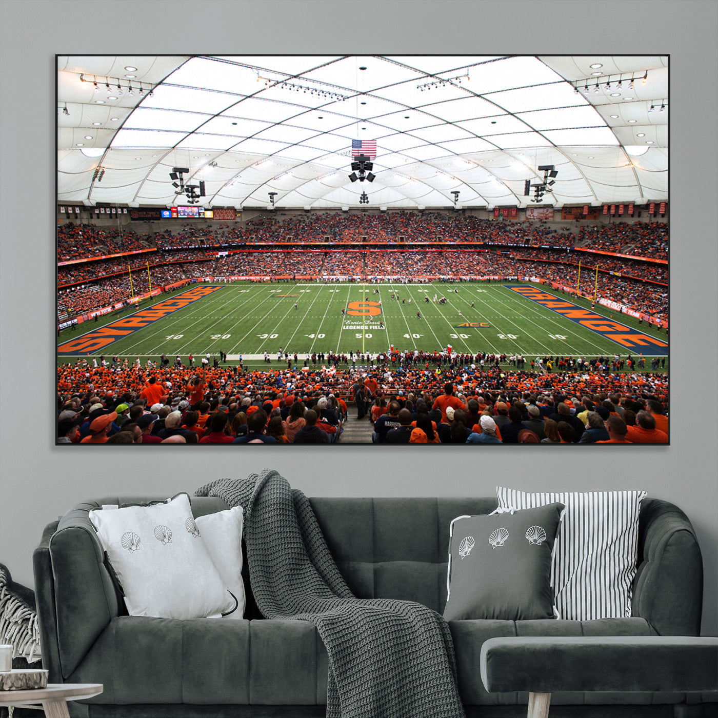 SEG-FC-51X34_Oversize - Syracuse University Orange Football Team Print - Syracuse JMA Wireless Dome Wall Art Canvas Print