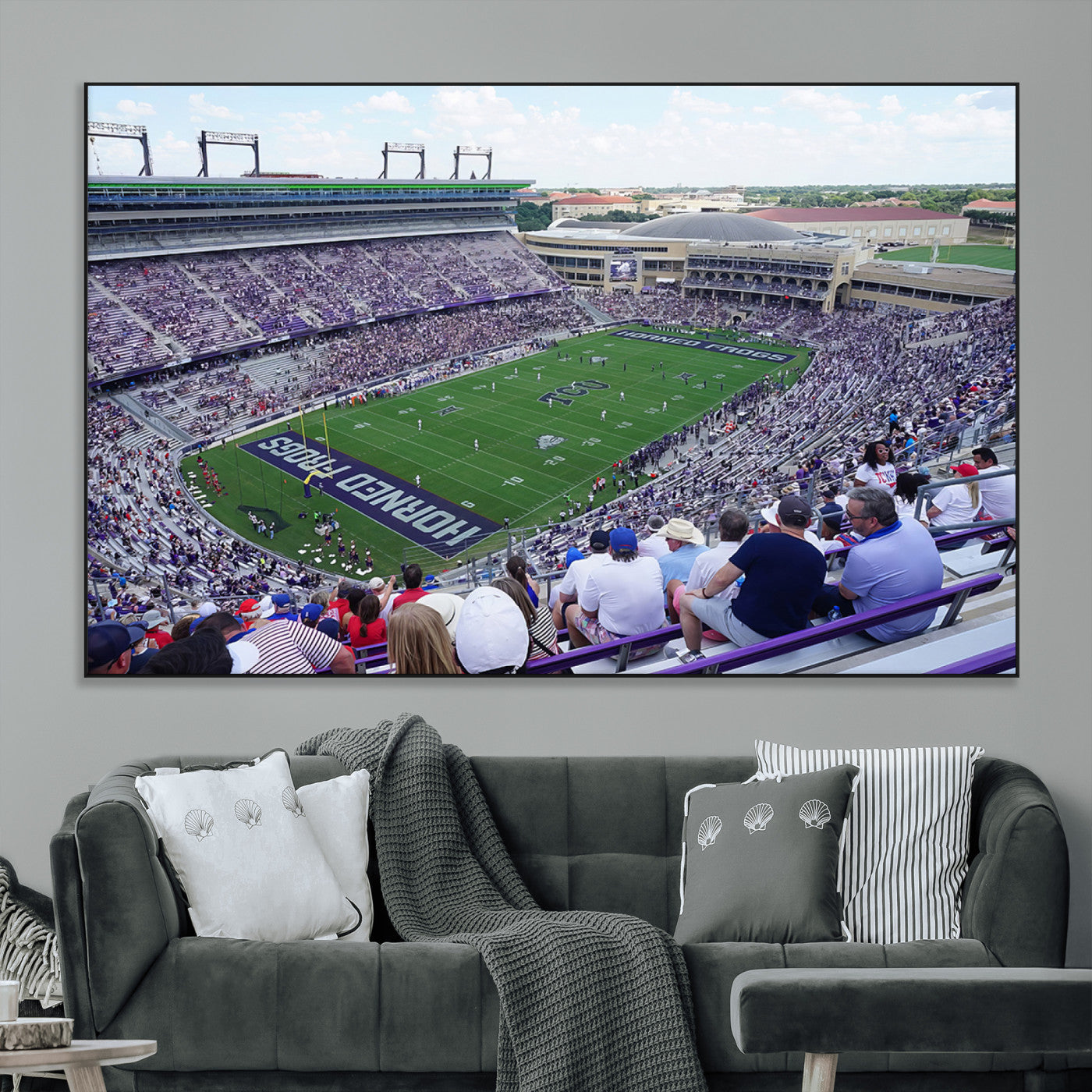 SEG-FC-51X34_Oversize - The Texas Christian University TCU Horned Frogs Football Team Print - Fort Worth Amon G. Carter