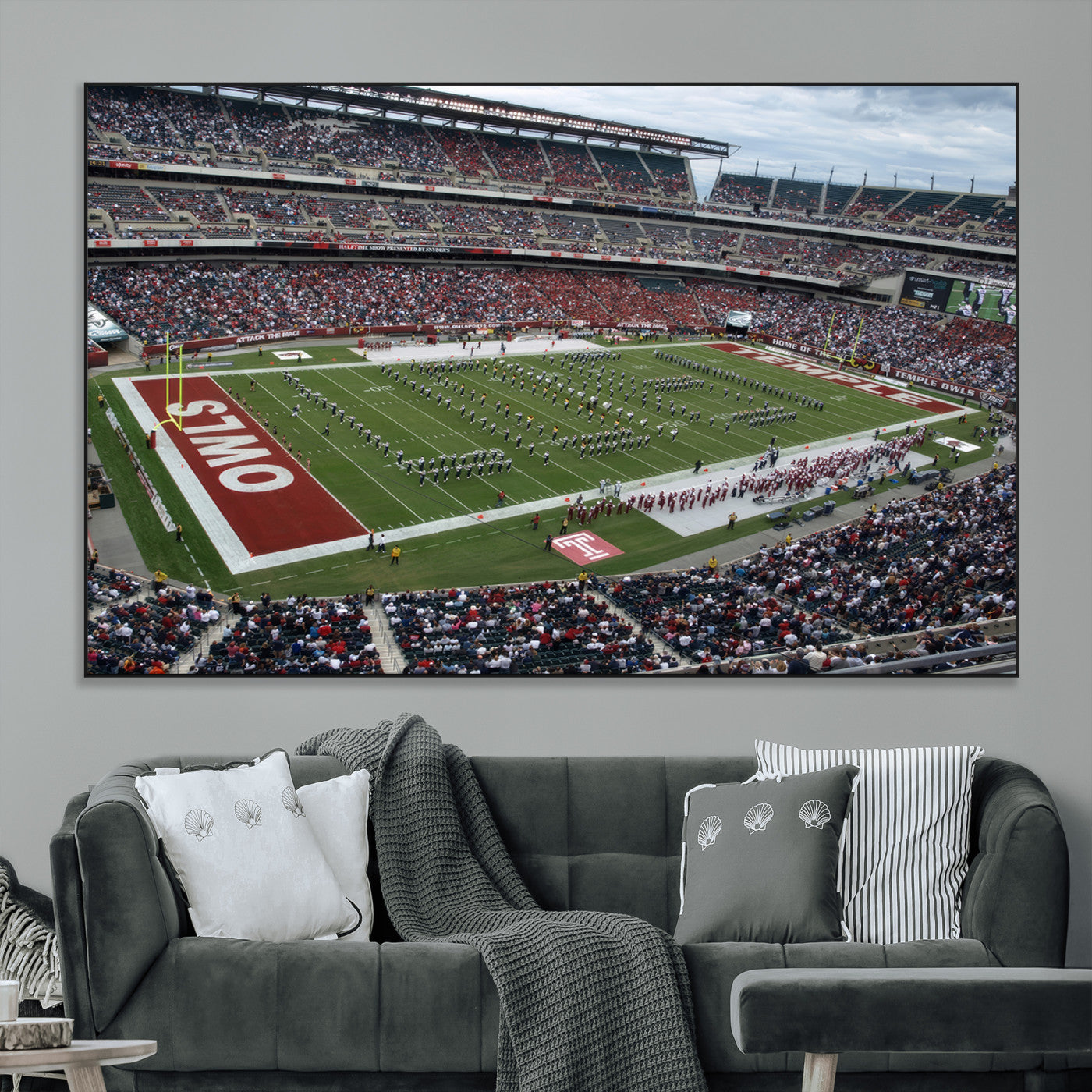 SEG-FC-51X34_Oversize - The Temple University Owls Athletics Team Print - Philadelphia Lincoln Financial Field Stadium Wall