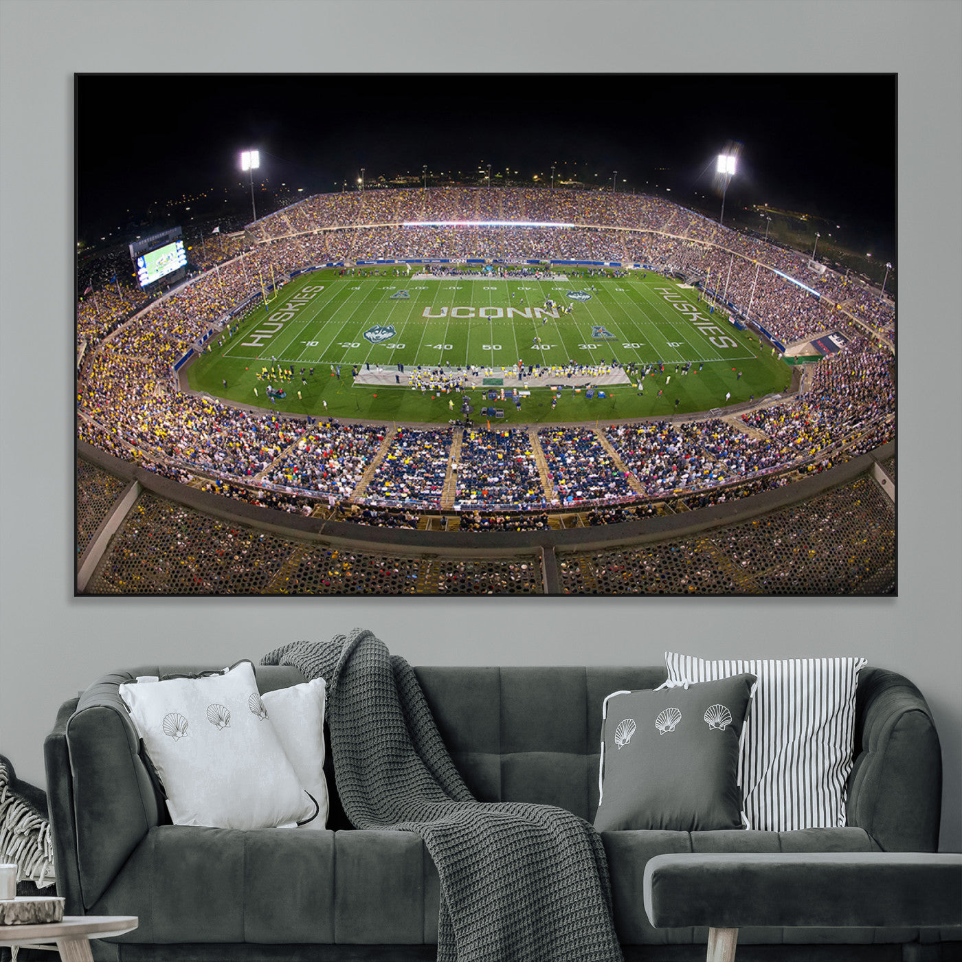 SEG-FC-51X34_Oversize - The University of Connecticut UCONN Huskies Football Team Print - East Hartford Pratt & Whitney