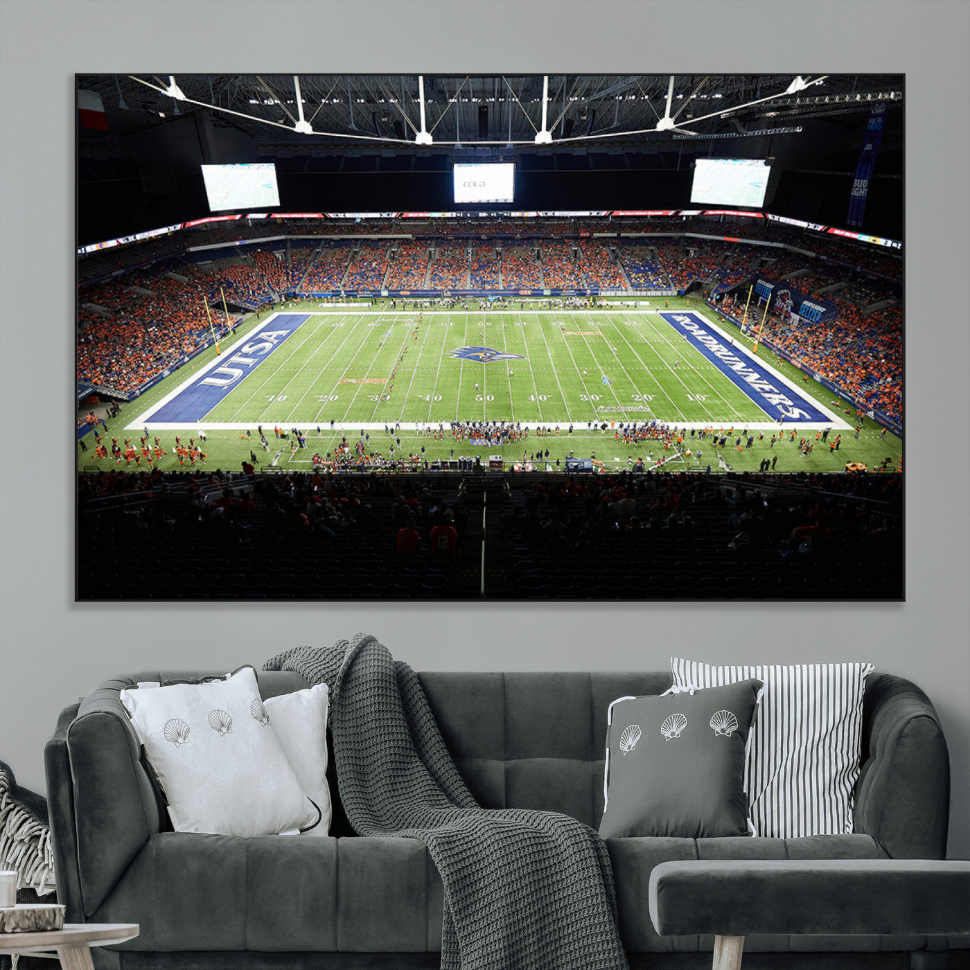 SEG-FC-51X34_Oversize - The University of Texas at San Antonio Roadrunners Football Team Print - San Antonio Alamodome Wall