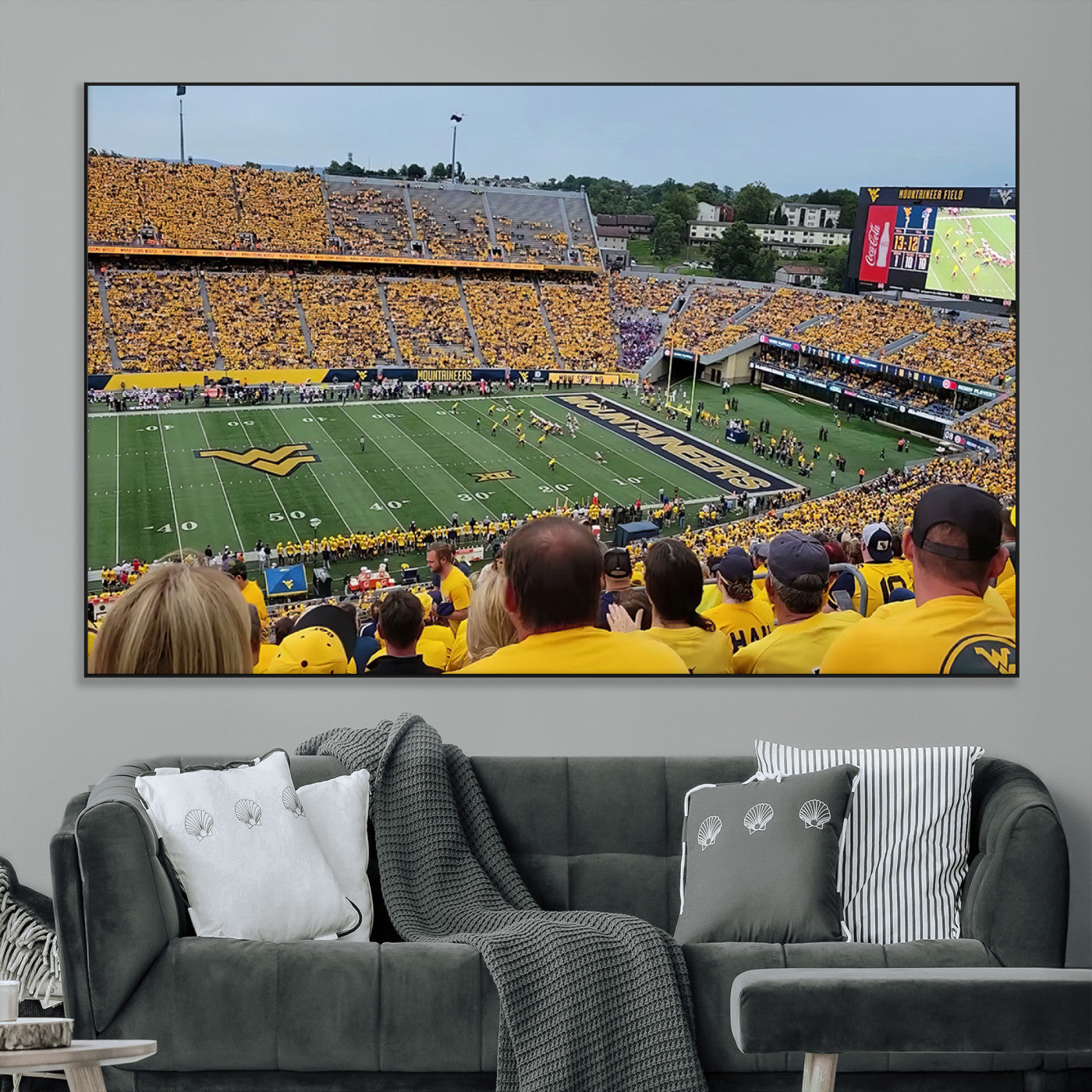 SEG-FC-51X34_Oversize - Puskar Stadium Canvas Print Wall Art - Morgantown Print - West Virginia University Mountaineers