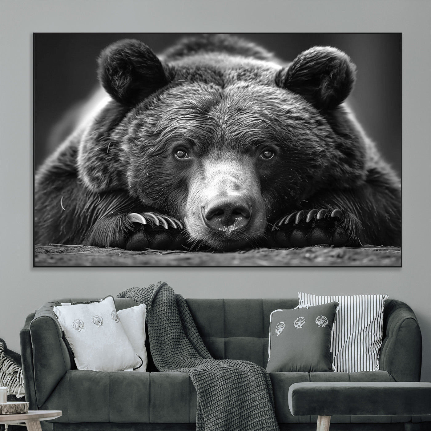 SEG-FC-51X34_Oversize - Resting Grizzly 399 Bear Canvas Print | Ready to Hang Wall Art | Rustic Cabin & Farmhouse Decor |