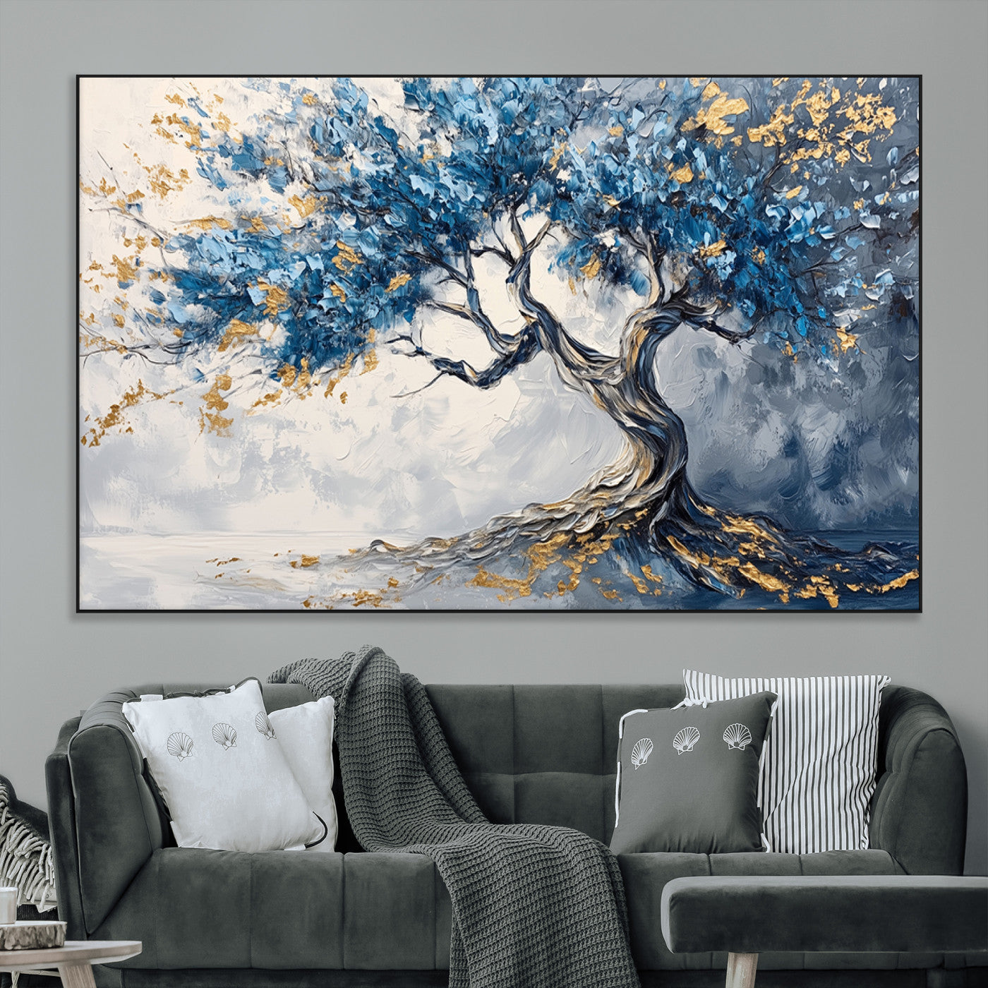 SEG-FC-51X34_Oversize - Abstract Tree Painting Canvas Wall Art | Tree of Life Painting Wall Art Canvas Print