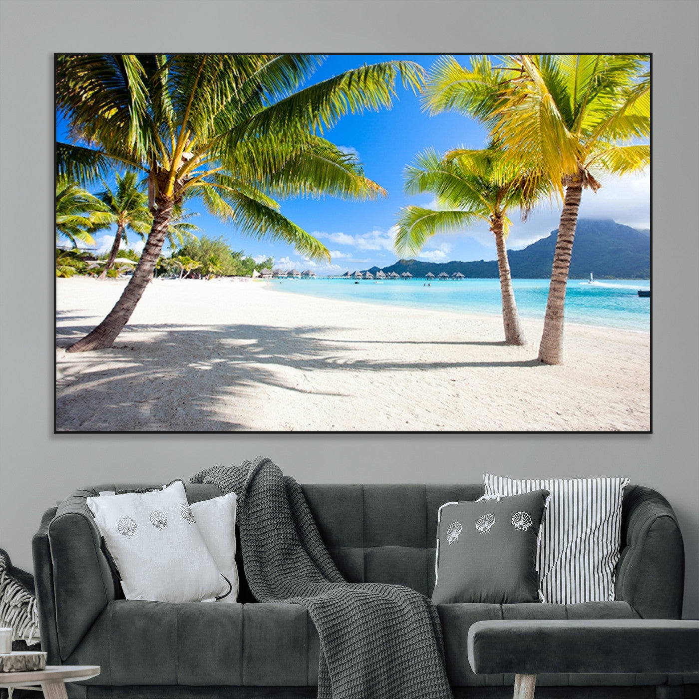SEG-FC-51X34_Oversize - Blue Beach and Sea Wall Art Canvas Print