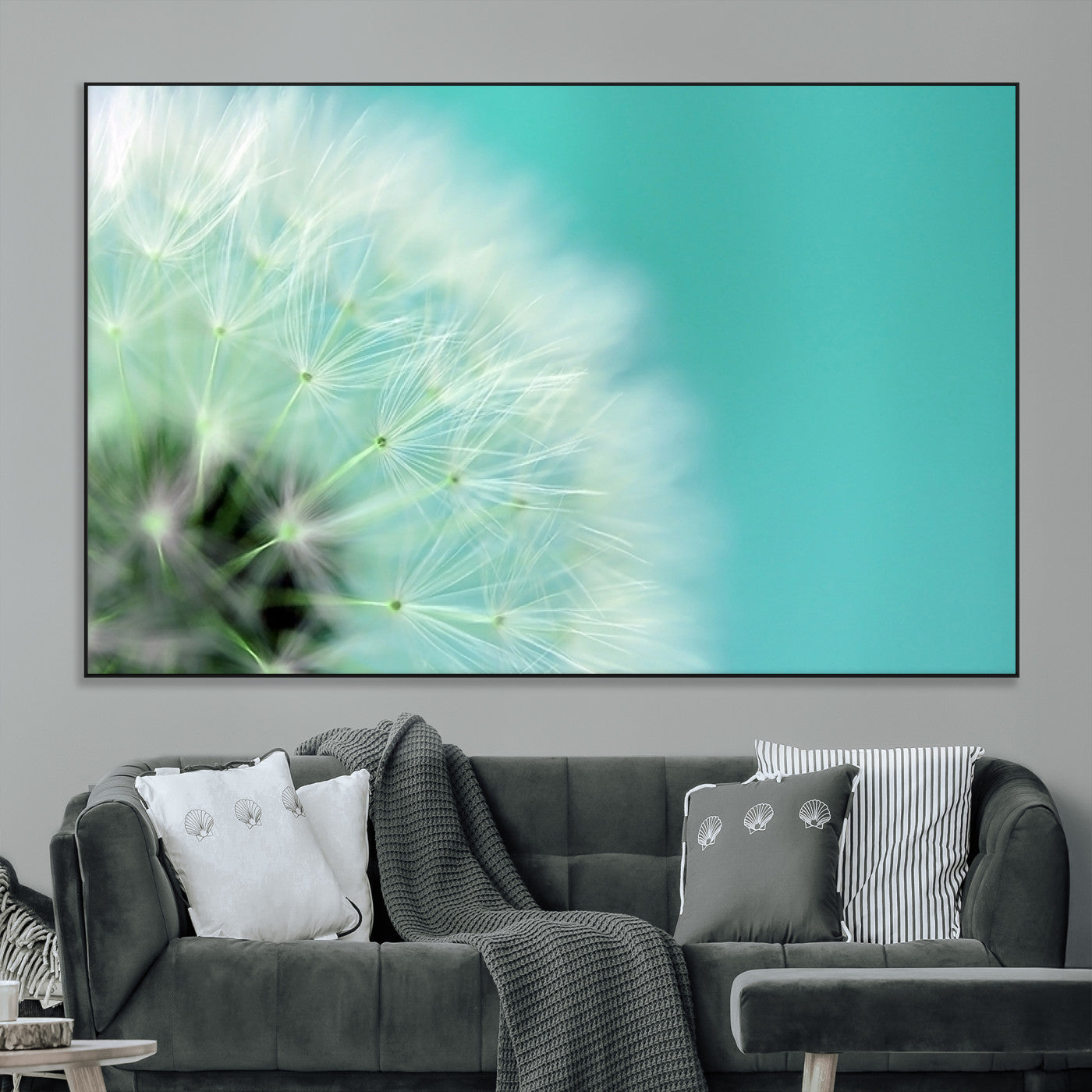SEG-FC-51X34_Oversize - DANDELION Flower Wall Art Canvas Print, Canvas Dandelion Floral Wall Art