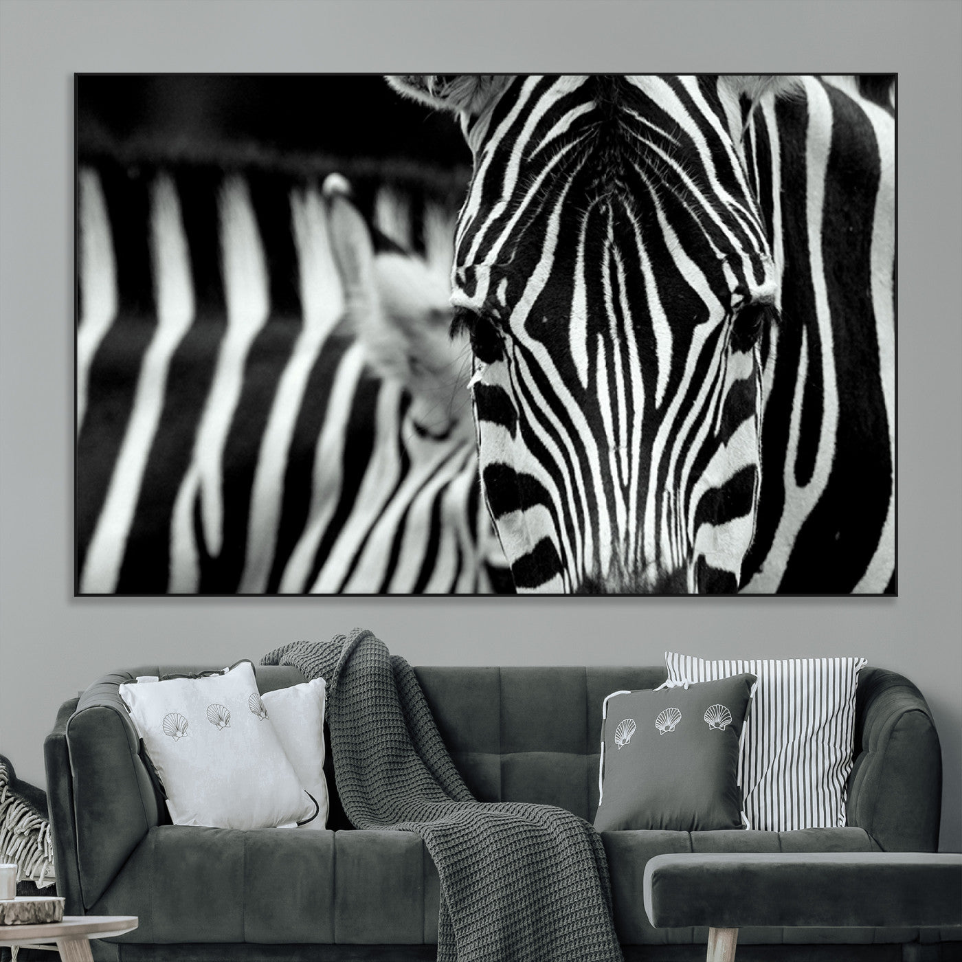SEG-FC-51X34_Oversize - Large Wall Art Close Taken Zebra Canvas Print