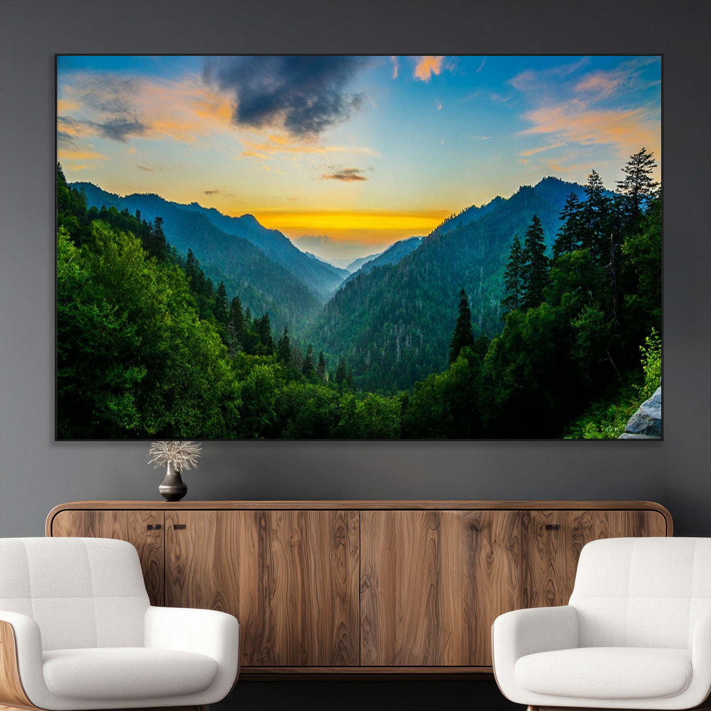 SEG-FC-51X34_Oversize - Green Forest Wall Art Canvas Print