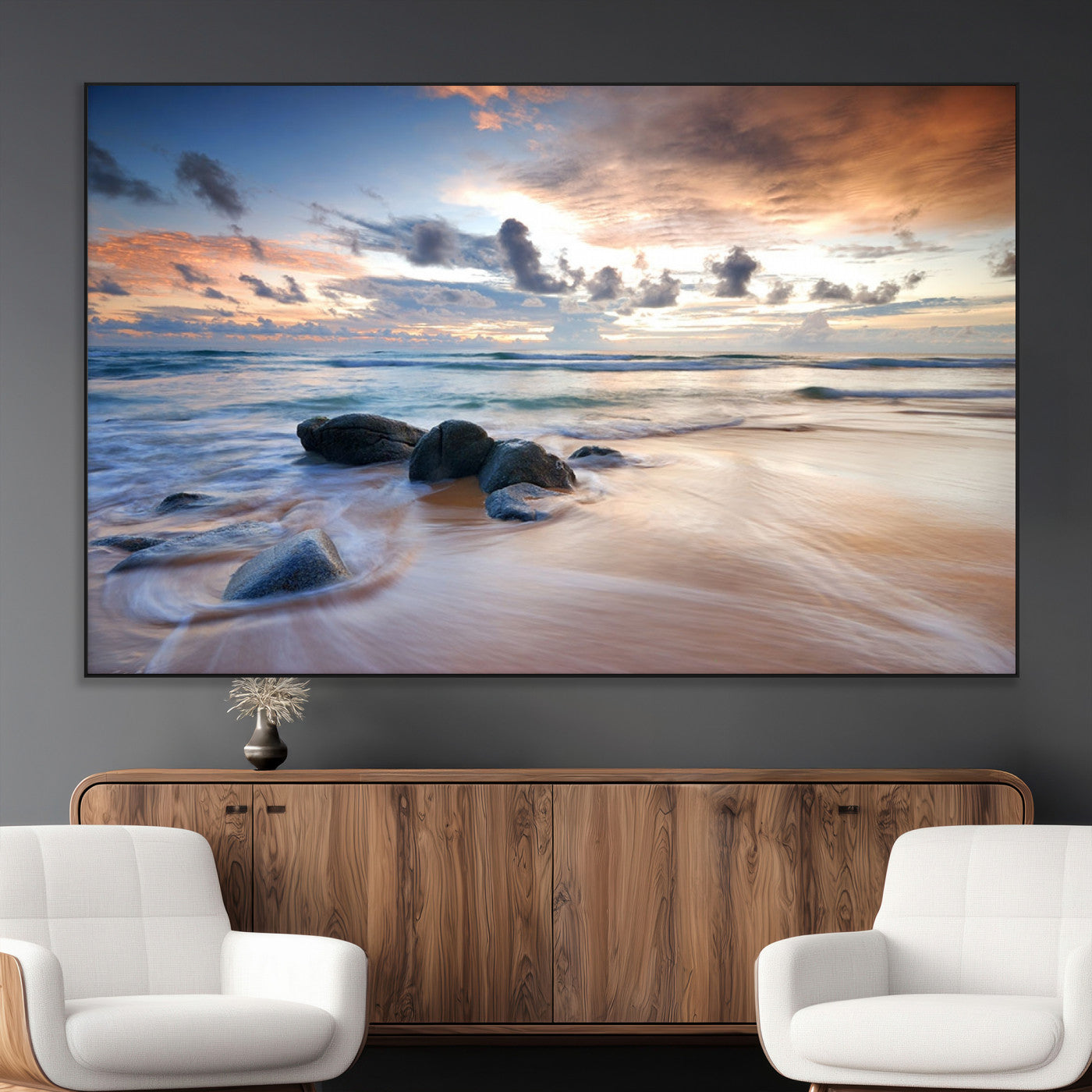 SEG-FC-51X34_Oversize - Serene Weather On The Beach Wall Art Canvas Print