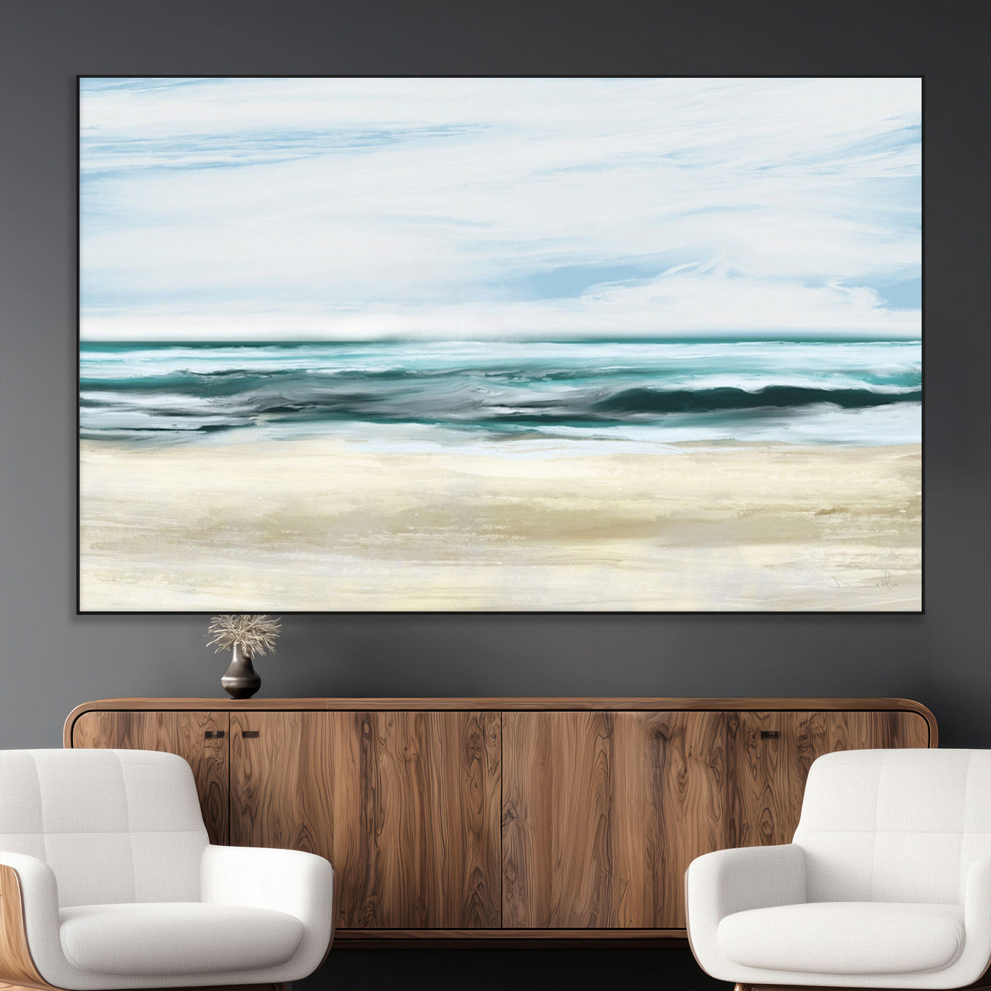 -Ocean Abstract Wall Art Canvas Print