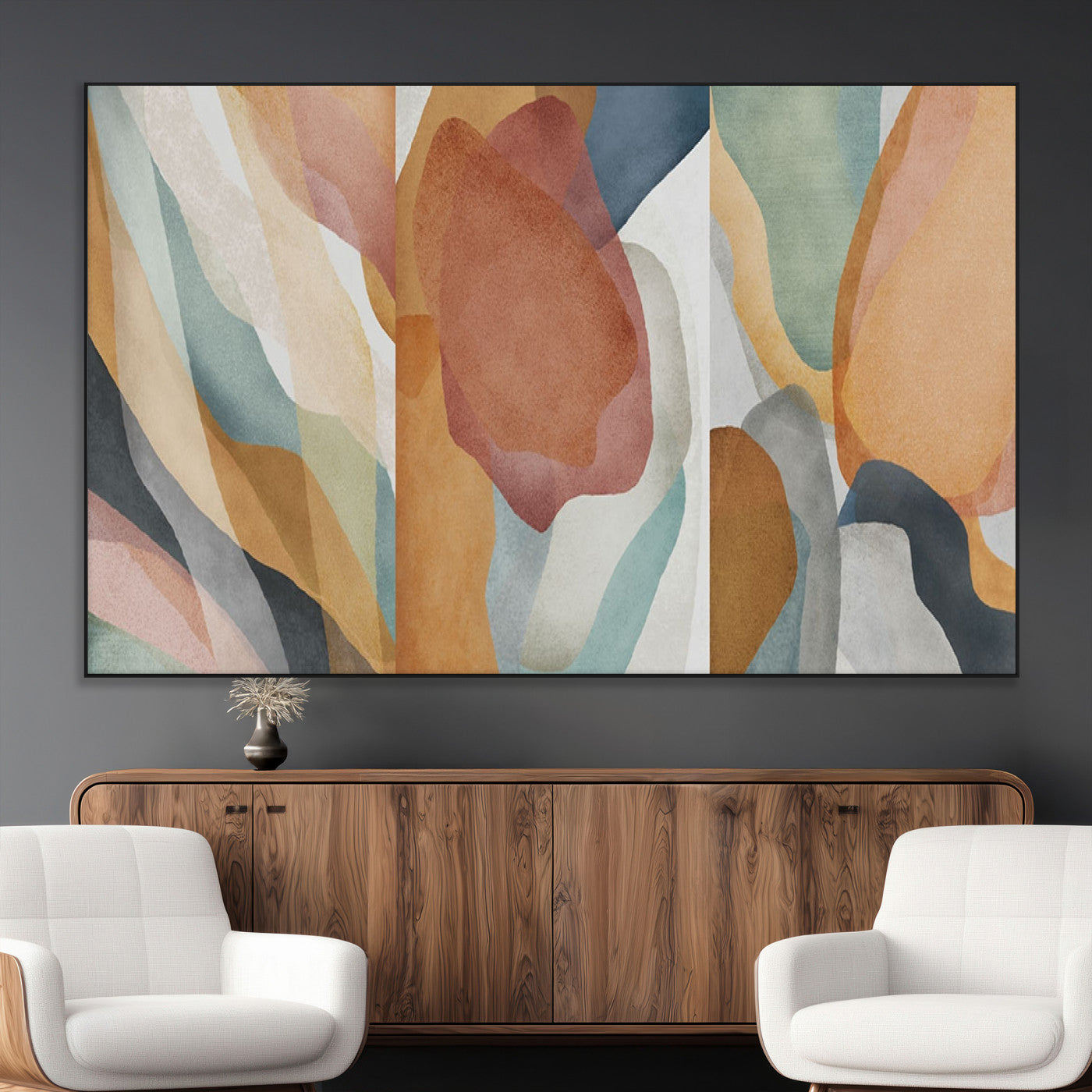 SEG-FC-51X34_Oversize - Boho Wall Art Canvas Print Set, Watercolor Boho Wall Art Canvas