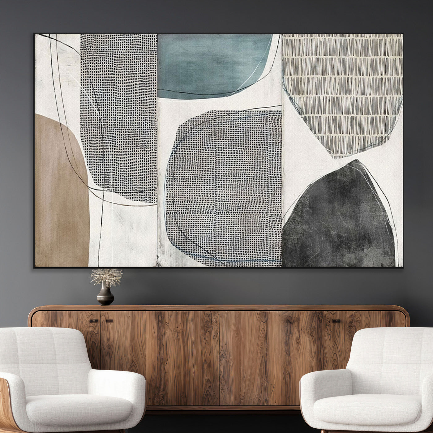 SEG-FC-51X34_Oversize - Canvas Print Wall Art Abstract Art Boho, Framed Boho Decor Canvas Print