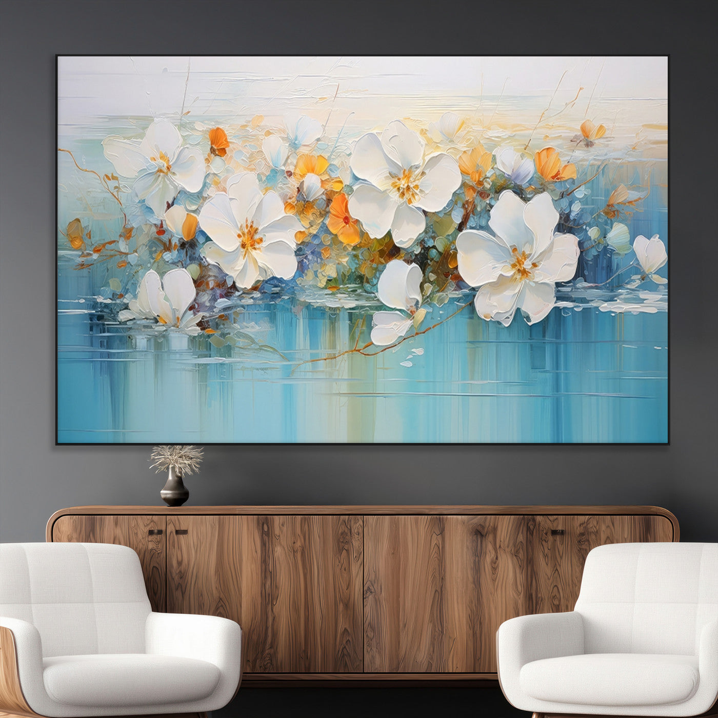 SEG-FC-51X34_Oversize - Abstract Flower Wall Art Canvas Print